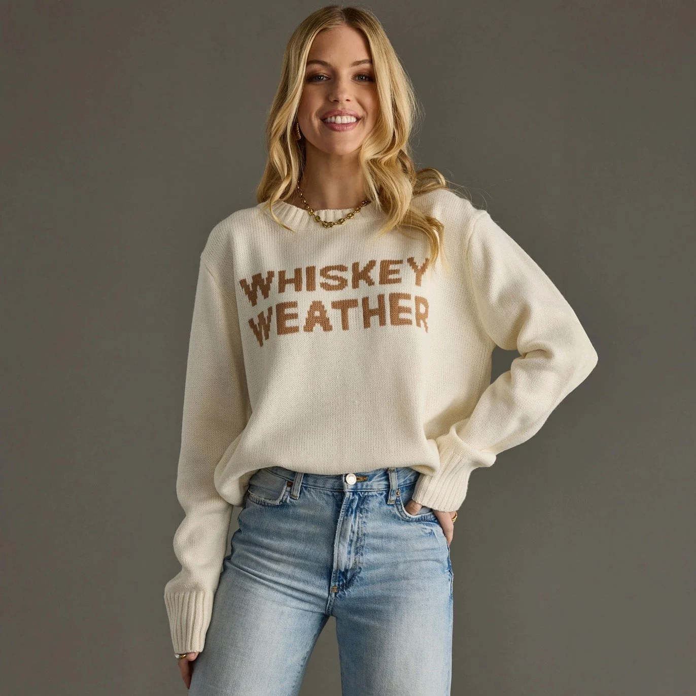 Cream Whiskey Weather Sweater