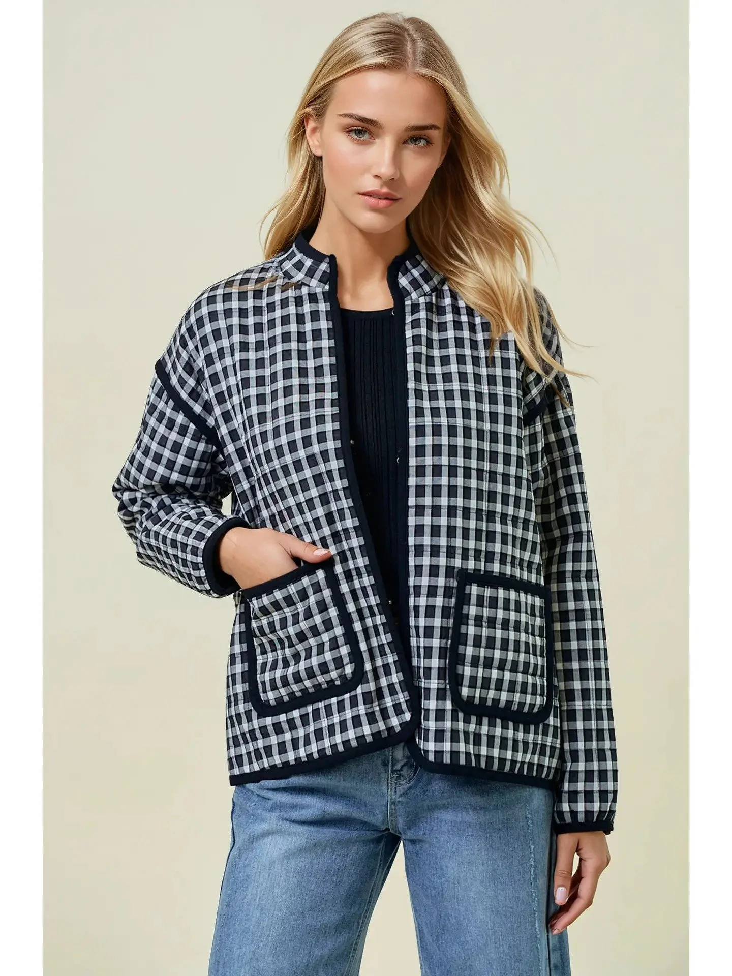 Black Gingham Jacket