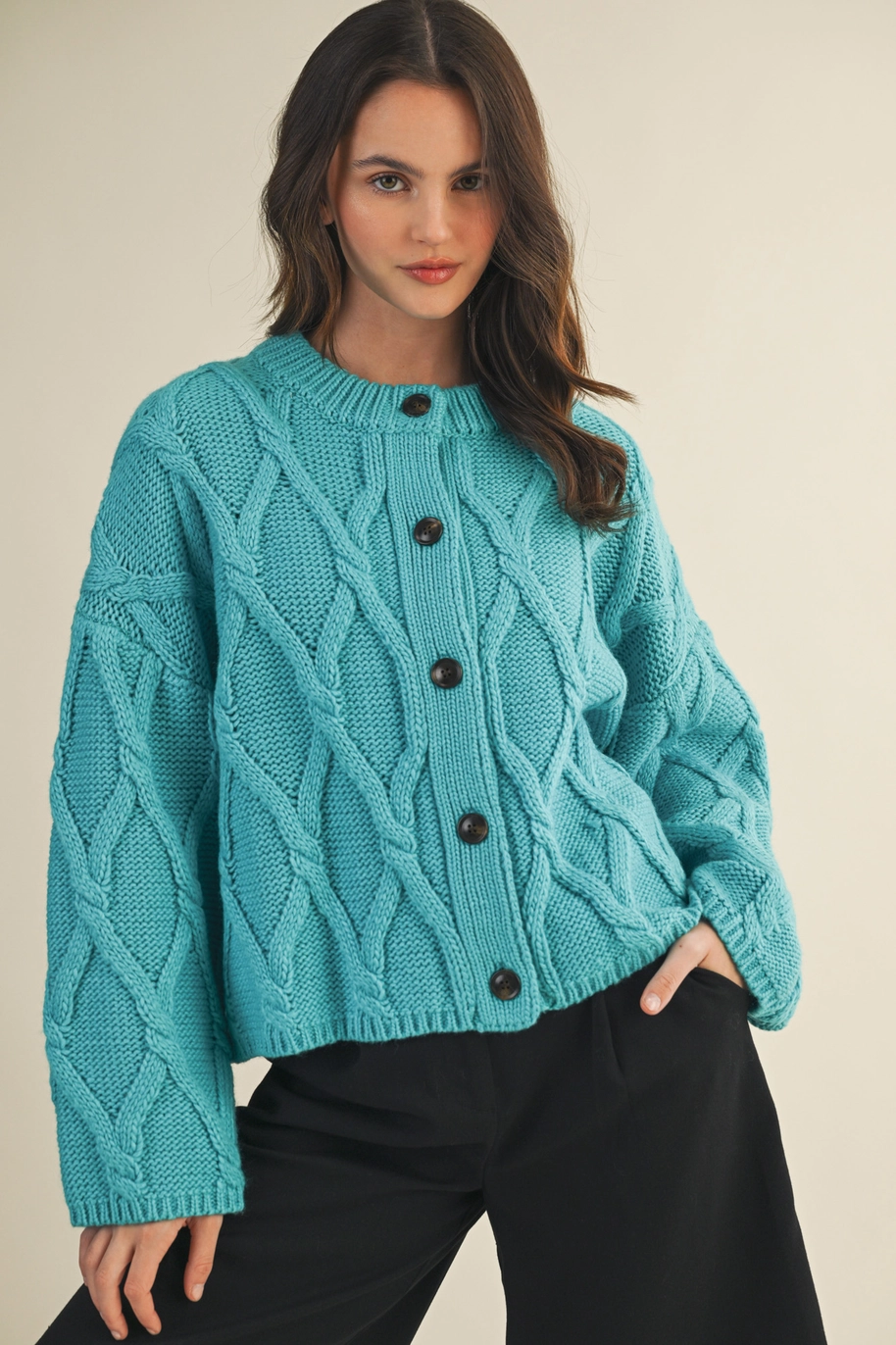 Cozy Sweater in Aqua