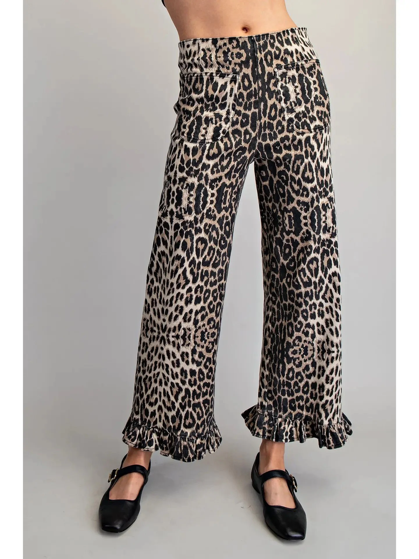 Leopard Ruffle Pants