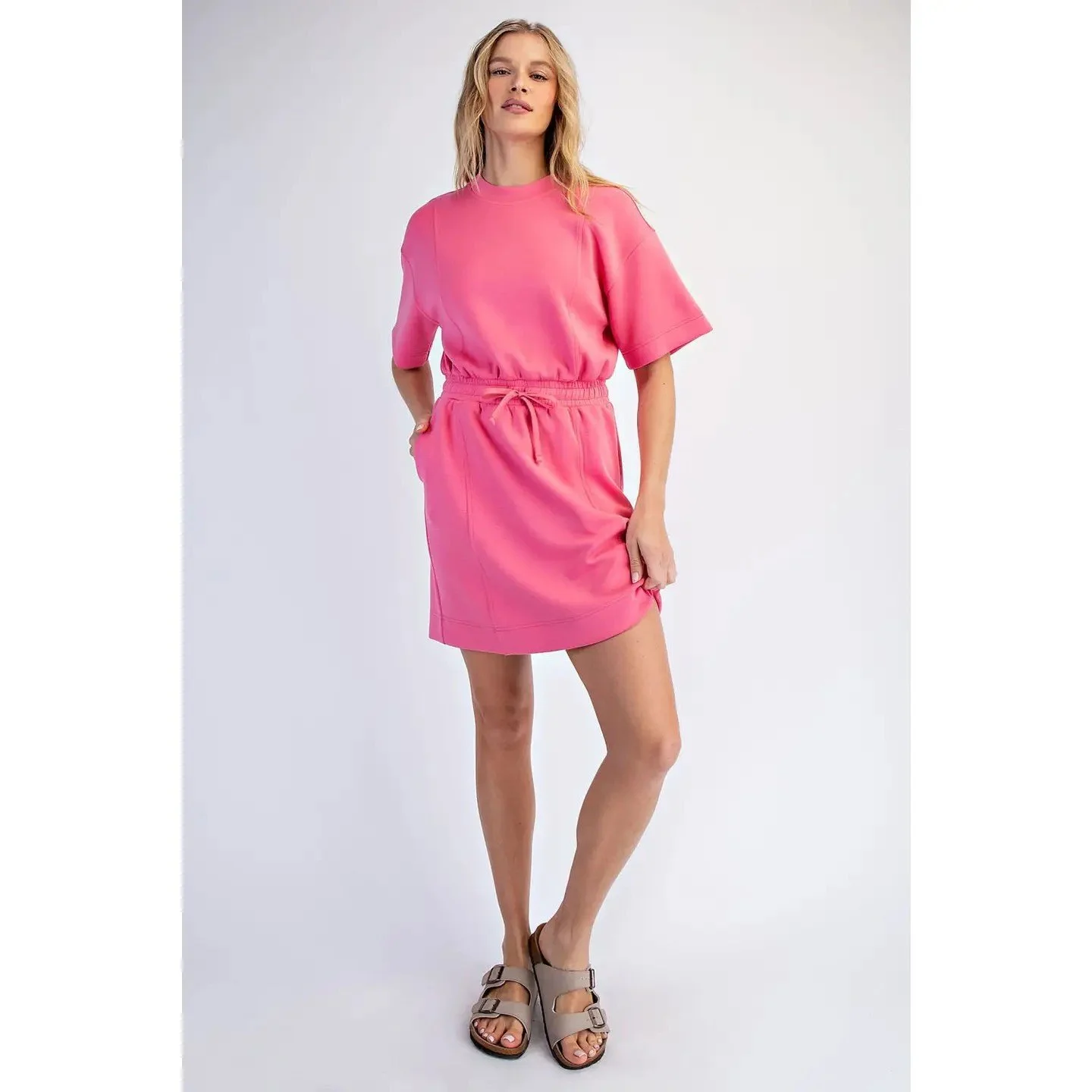 Pink Modal Casual Dress