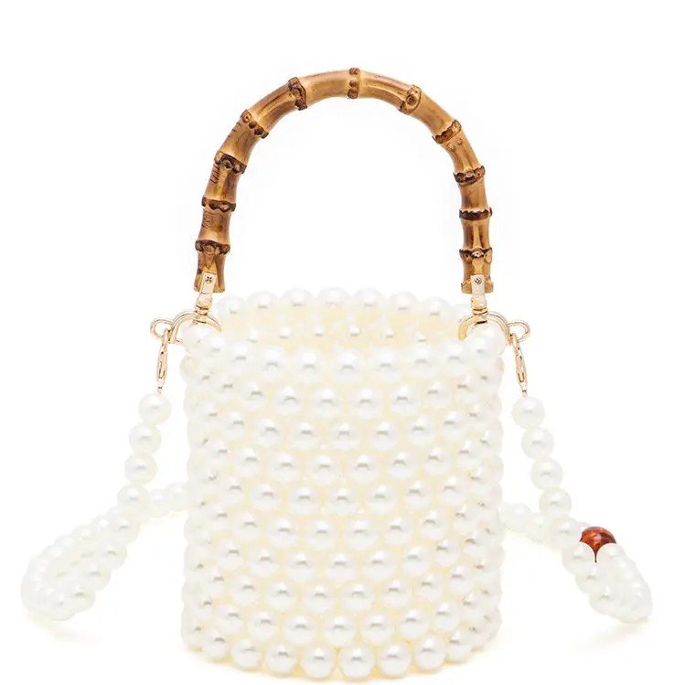 Pearl Purse with Bamboo Handle