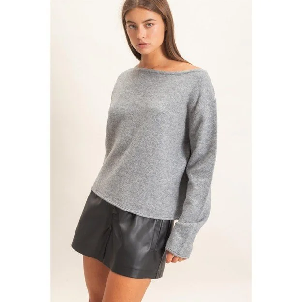 Grey off the shoulder Sweater