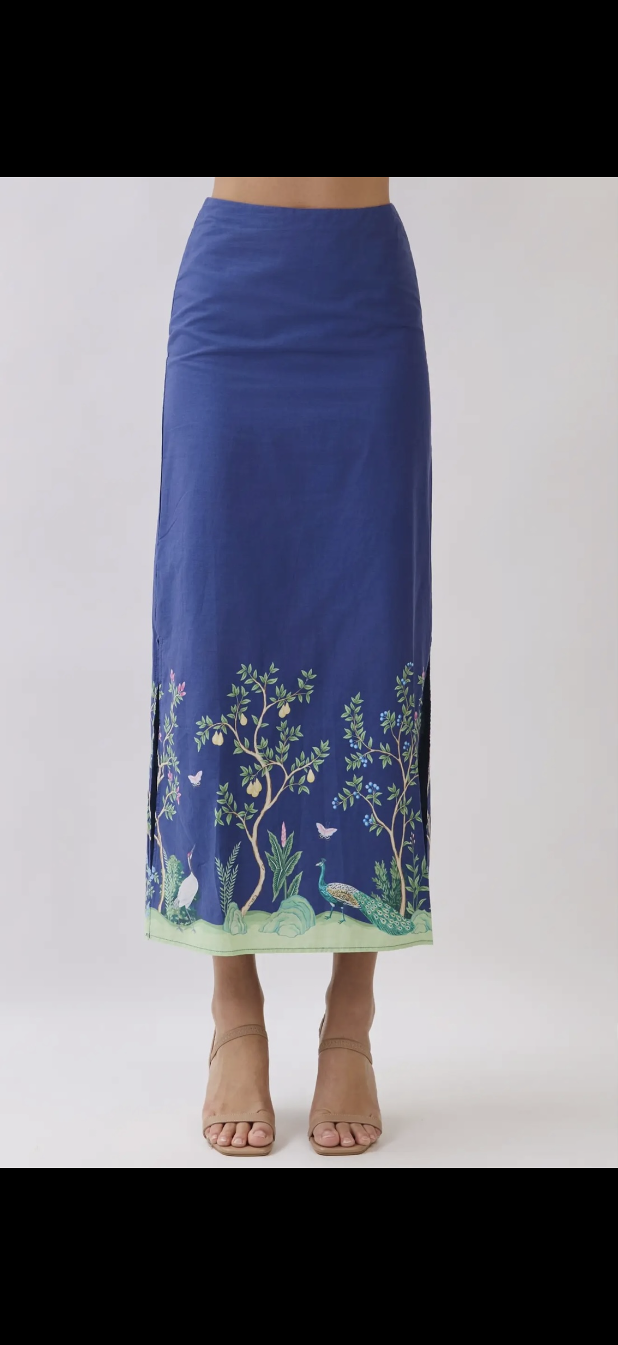 Blue Peacock Skirt