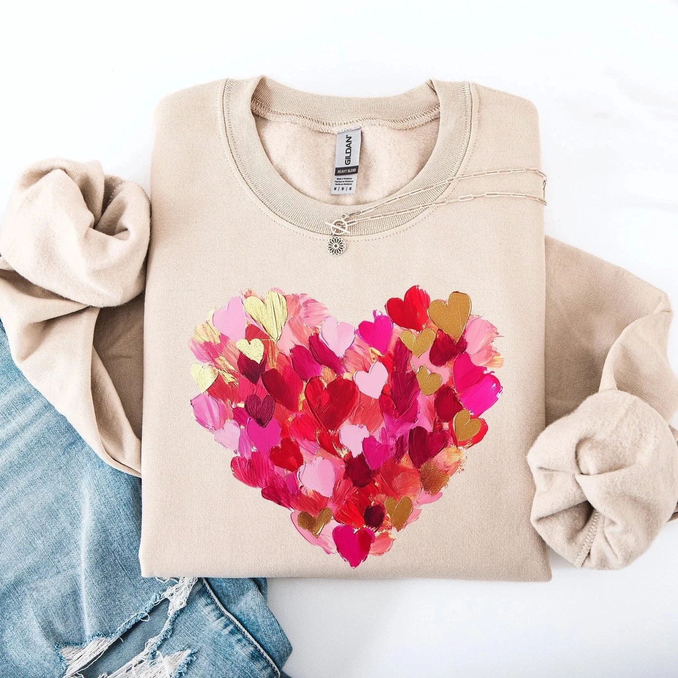 Beige Painted Sweatshirt