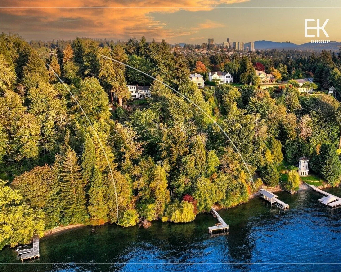 This rare stretch of Medina&rsquo;s Gold Coast offers 3 wooded acres and 215 feet of Lake Washington waterfront. With breathtaking panoramic views of the lake, city, and Olympic Mountains, this property combines privacy, preservation, and potential. 