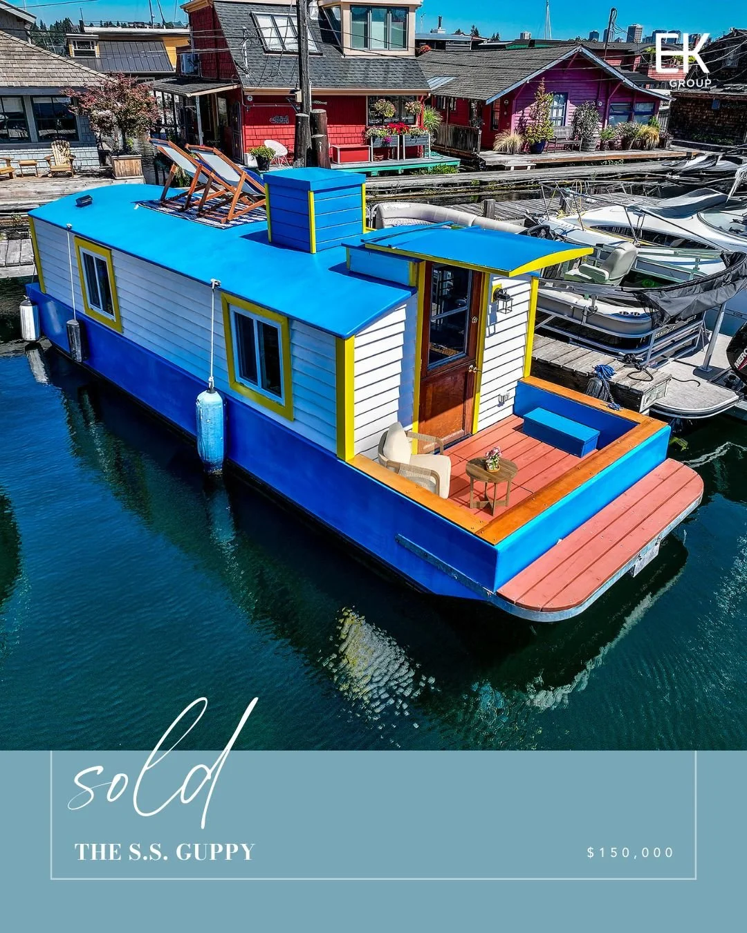 𝐒𝐎𝐋𝐃 | Nestled within one of Seattle&rsquo;s most distinctive communities on Lake Union, this floating home offered the perfect balance of waterfront calm and city energy. We leaned into its story, celebrating Seattle&rsquo;s water heritage, ever