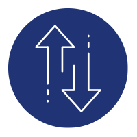 Icon of arrows going up and down.