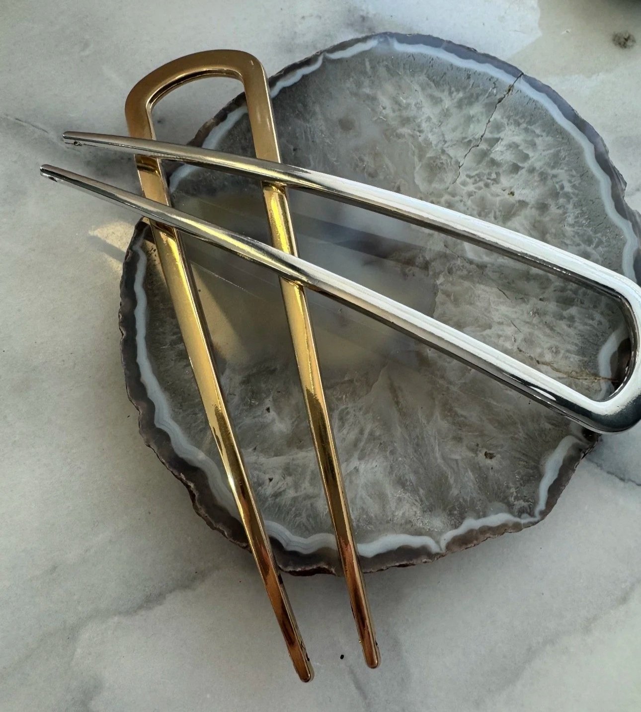 MidiFrenchHairPinGoldSilver