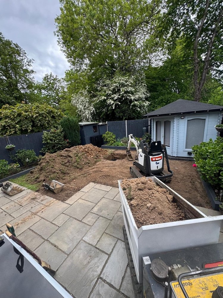 Deep excavation for soakaway installation