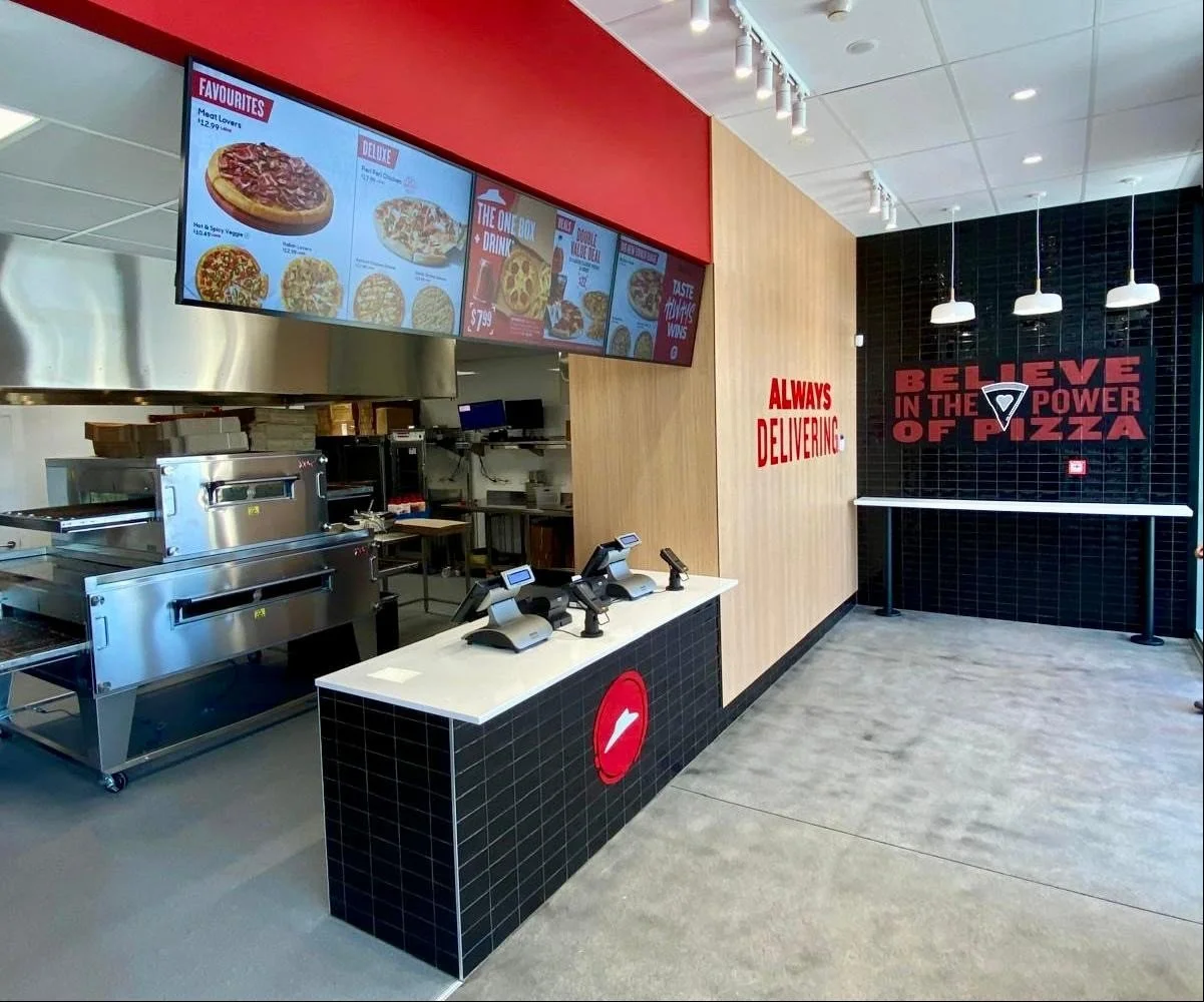 Custom Pizza restaurant interior designed by Architecto, New Zealand architect