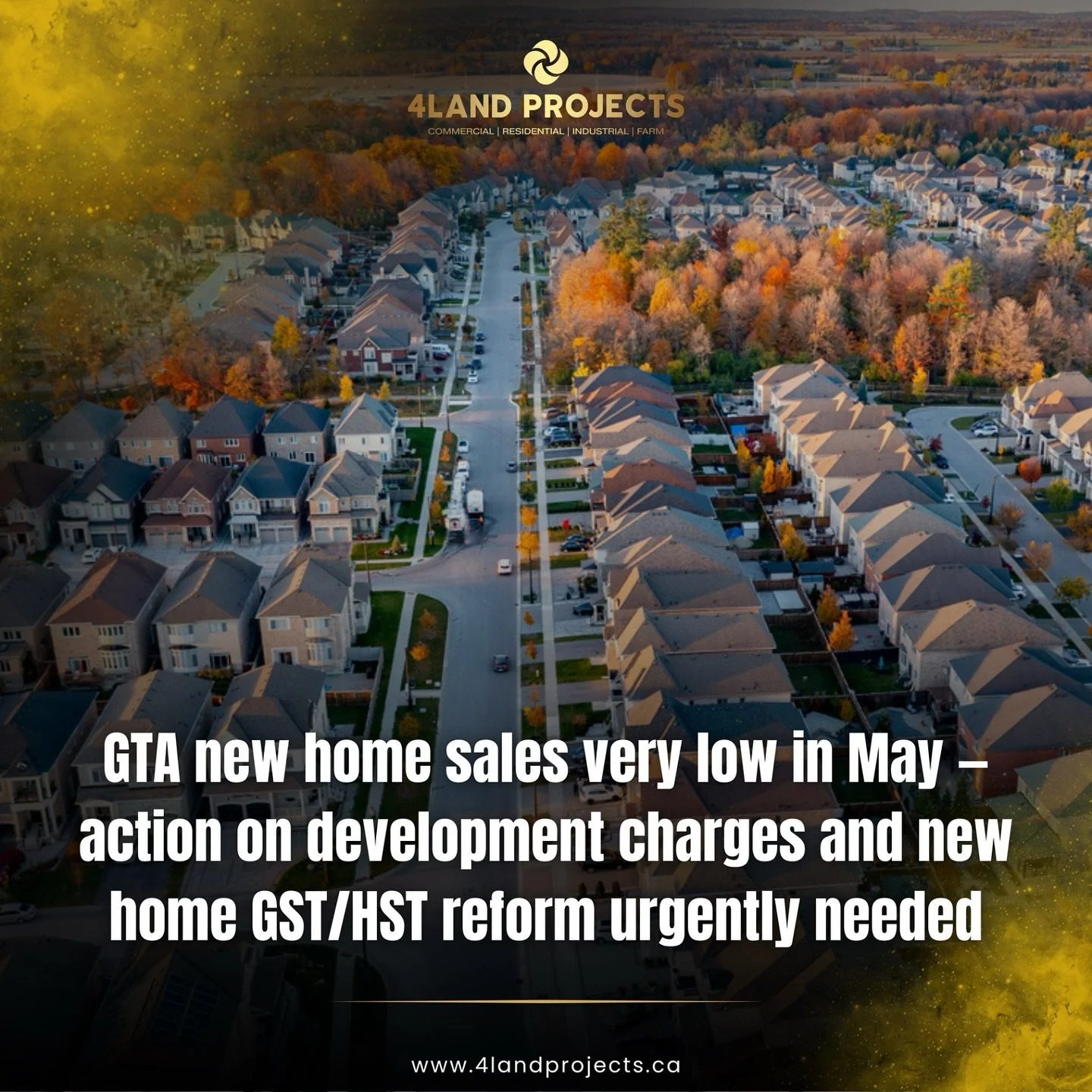 GTA New Home Sales Hit Historic Lows in May 📈
A record-breaking 345 sales, plunging 64% from May 2024 and 87% below the 10-year average—marking the eighth straight month of steep declines.
Condo sales dropped 74%, while single-family home sa