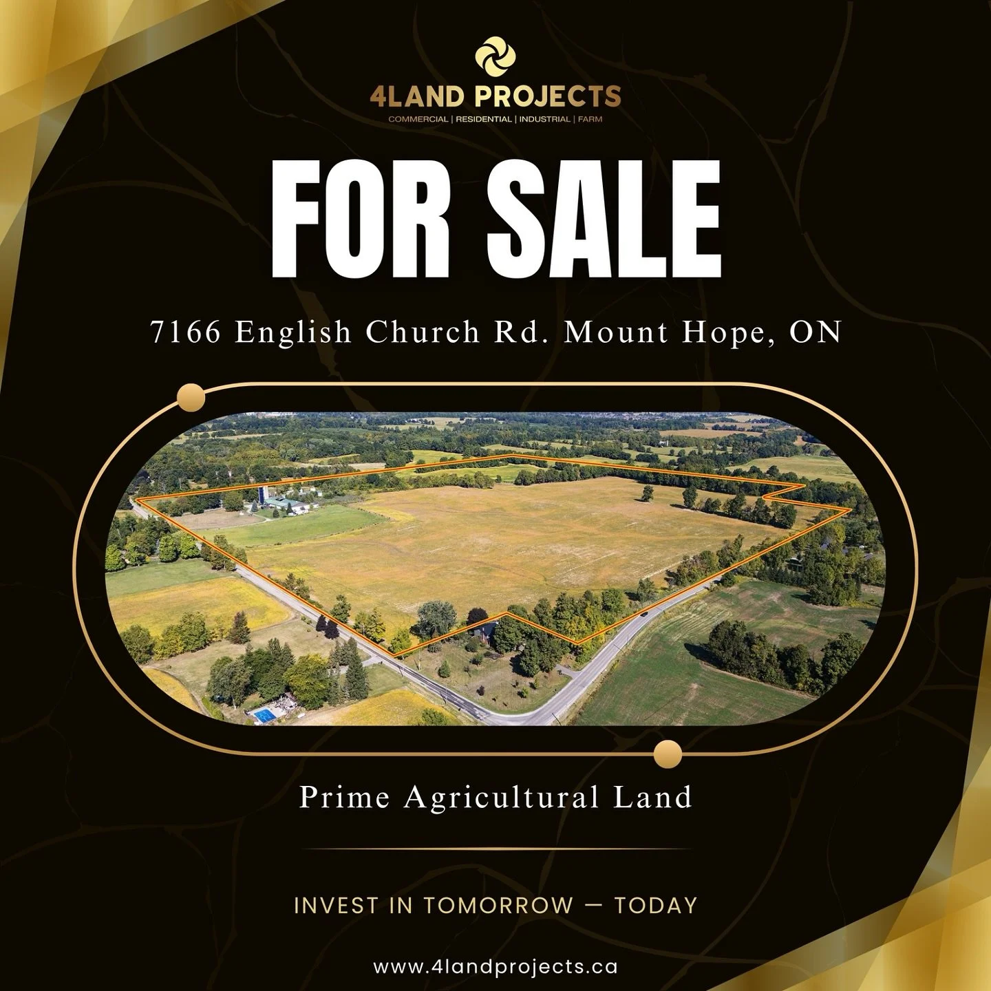 🚜 Prime 91.13-Acre Opportunity in Hamilton 🌱
Strategically located at English Church Rd. & Miles Rd., this rare parcel offers unmatched connectivity, visibility, and long-term potential.
📍 Minutes from Hamilton International Airport
📍 Direc