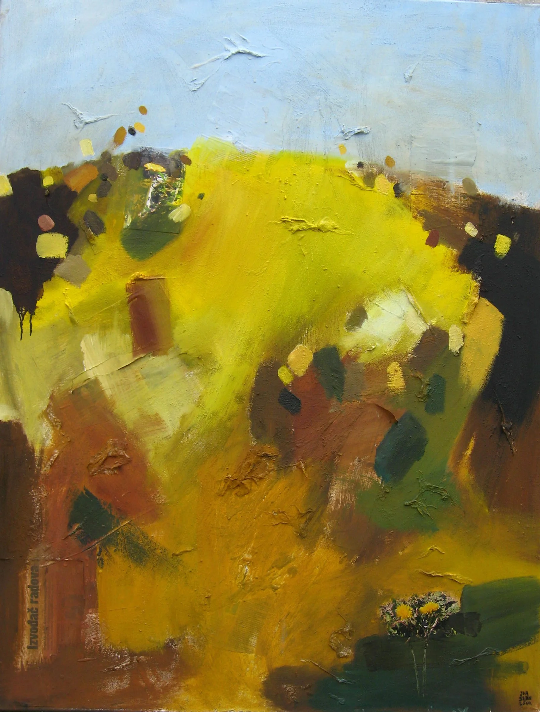 Maslačak-izvođač radova 100x130 cm ulje na platnu 2010.jpg