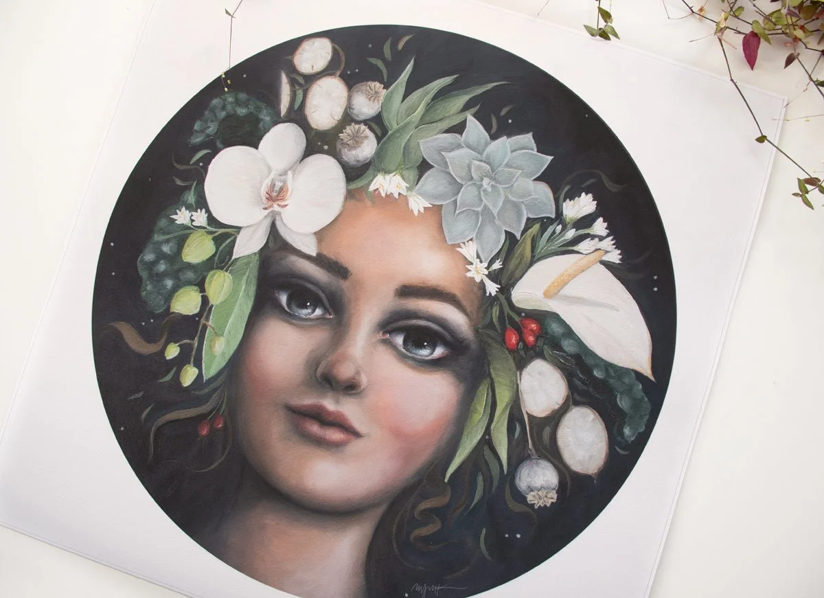 Winter - fine art print- the Penny Drops- 25x25cm