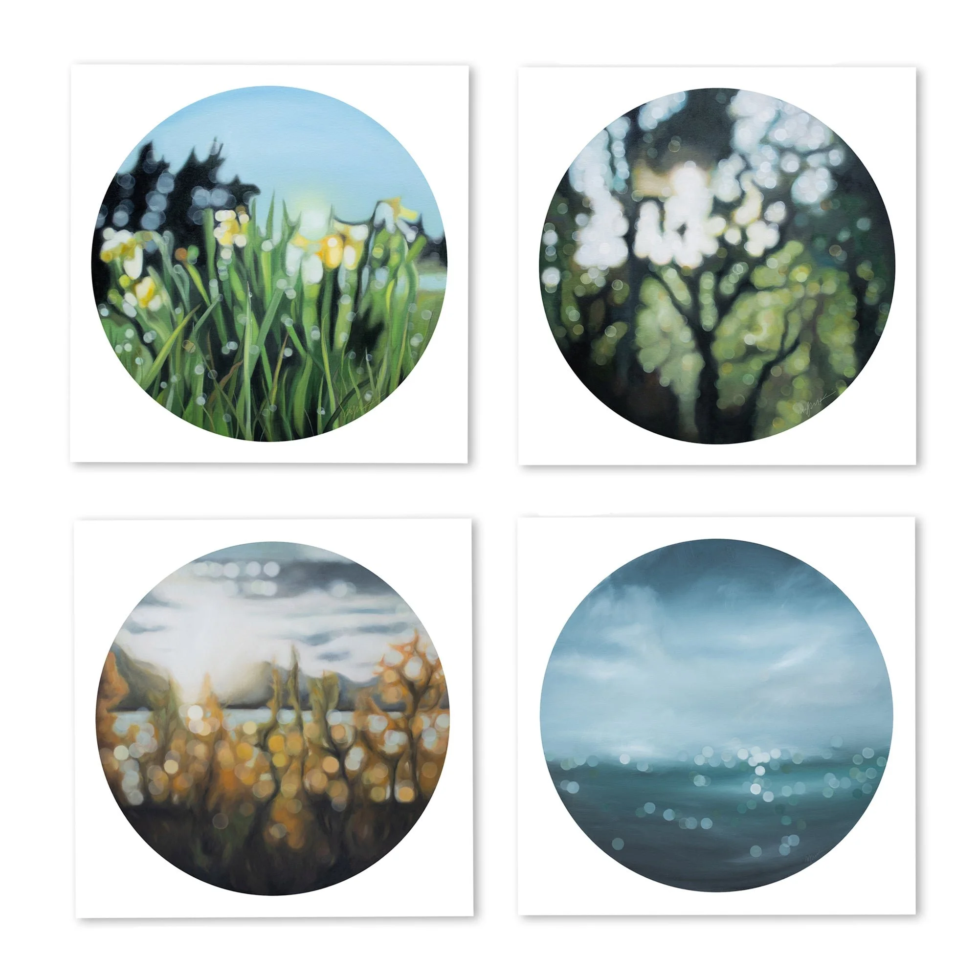 The Soft Seasons bokeh art print set- The Penny Drops
