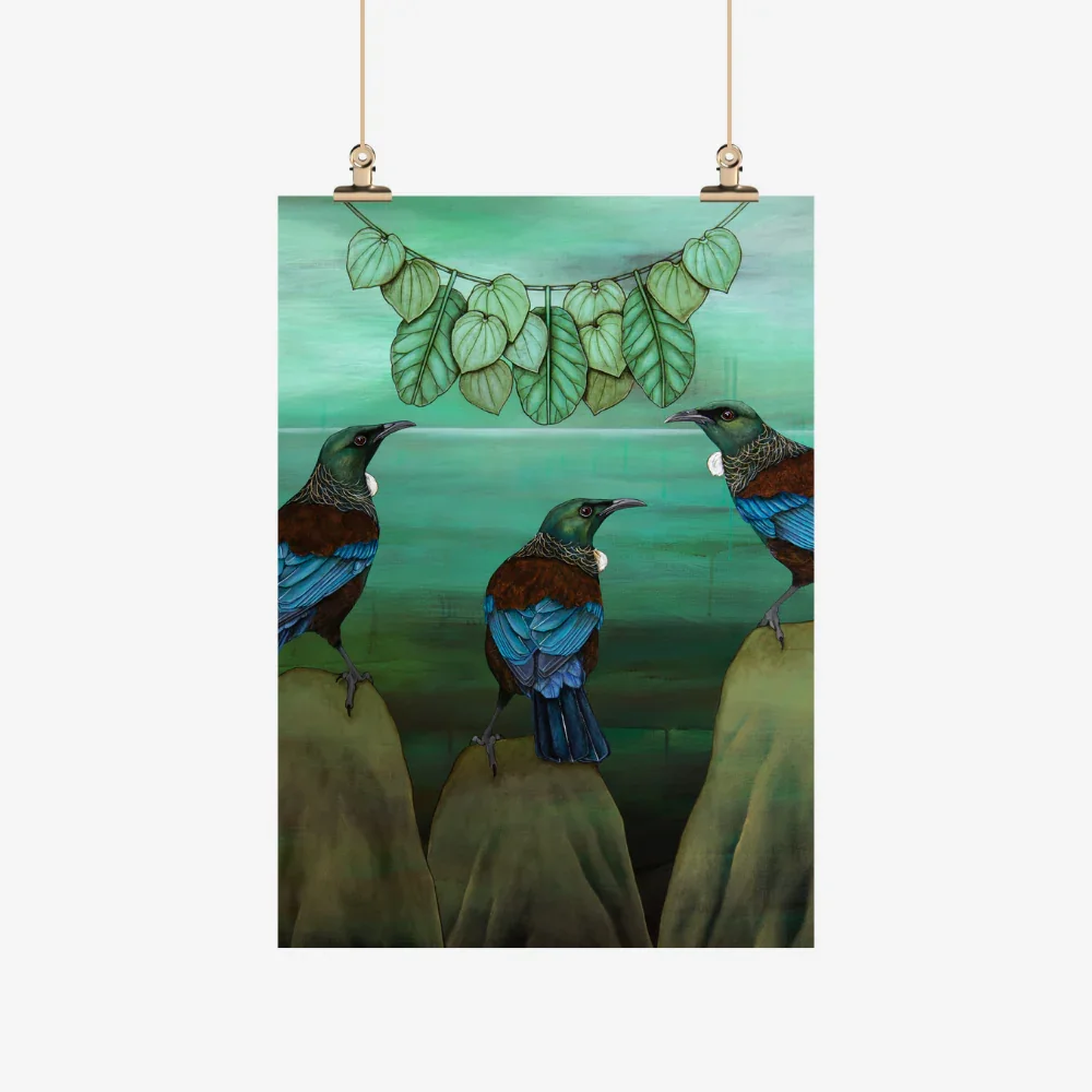 Kathryn Furniss Tea Towel - Tui & the Kawakawa Necklace