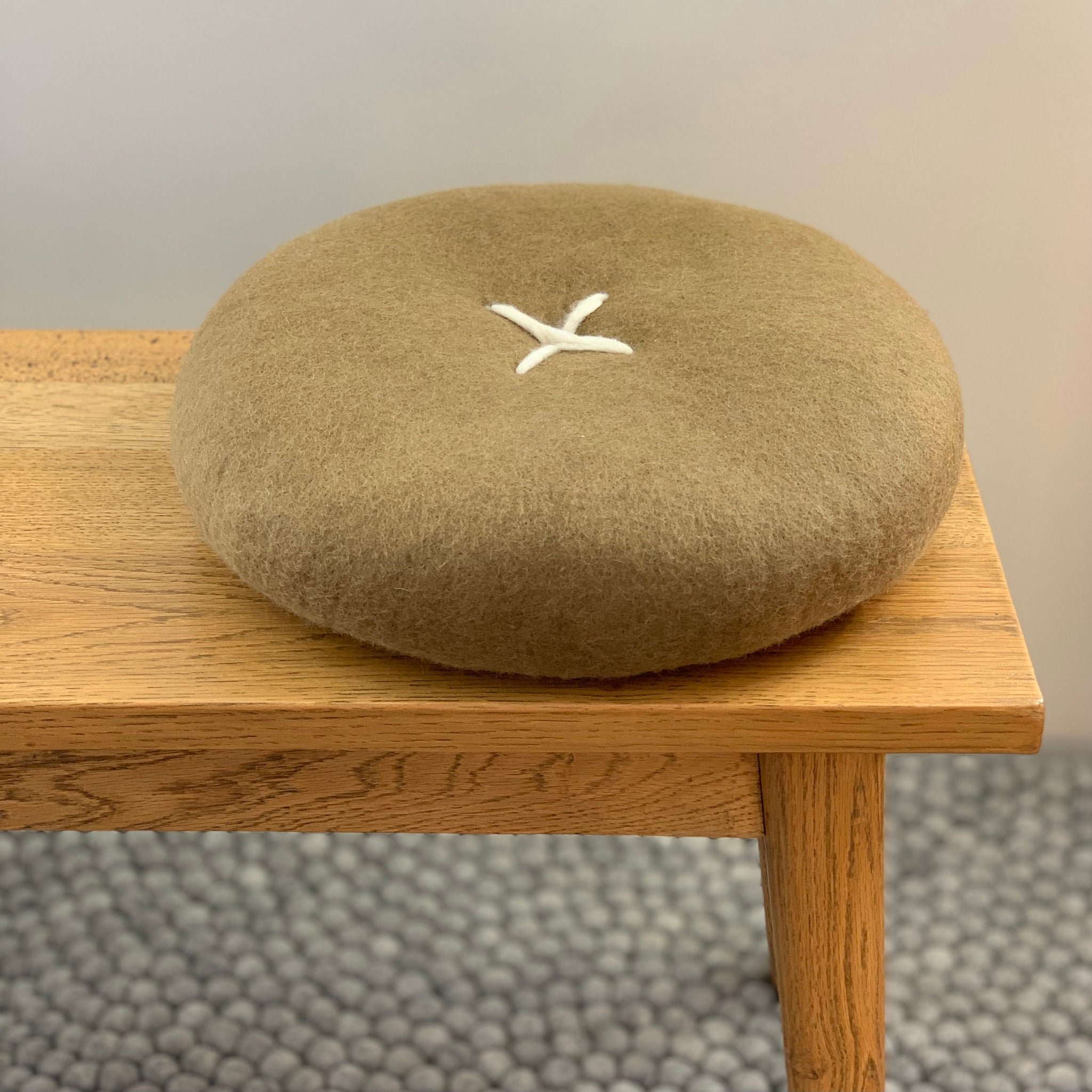 Button Cushion - 40cm- Olive