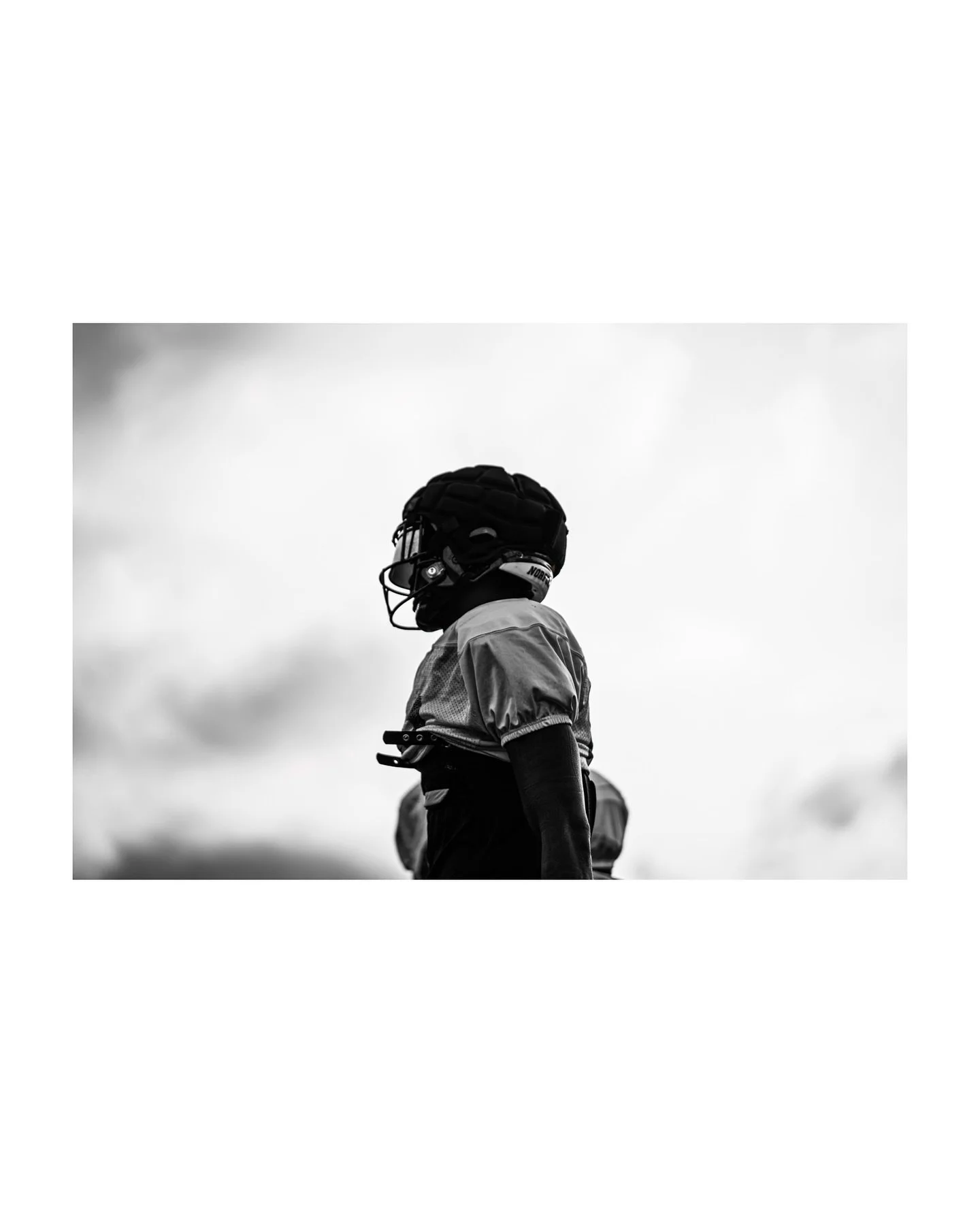 B&amp;W scene, but still standing out.

#hbcufootball | #spartanpride | #springball