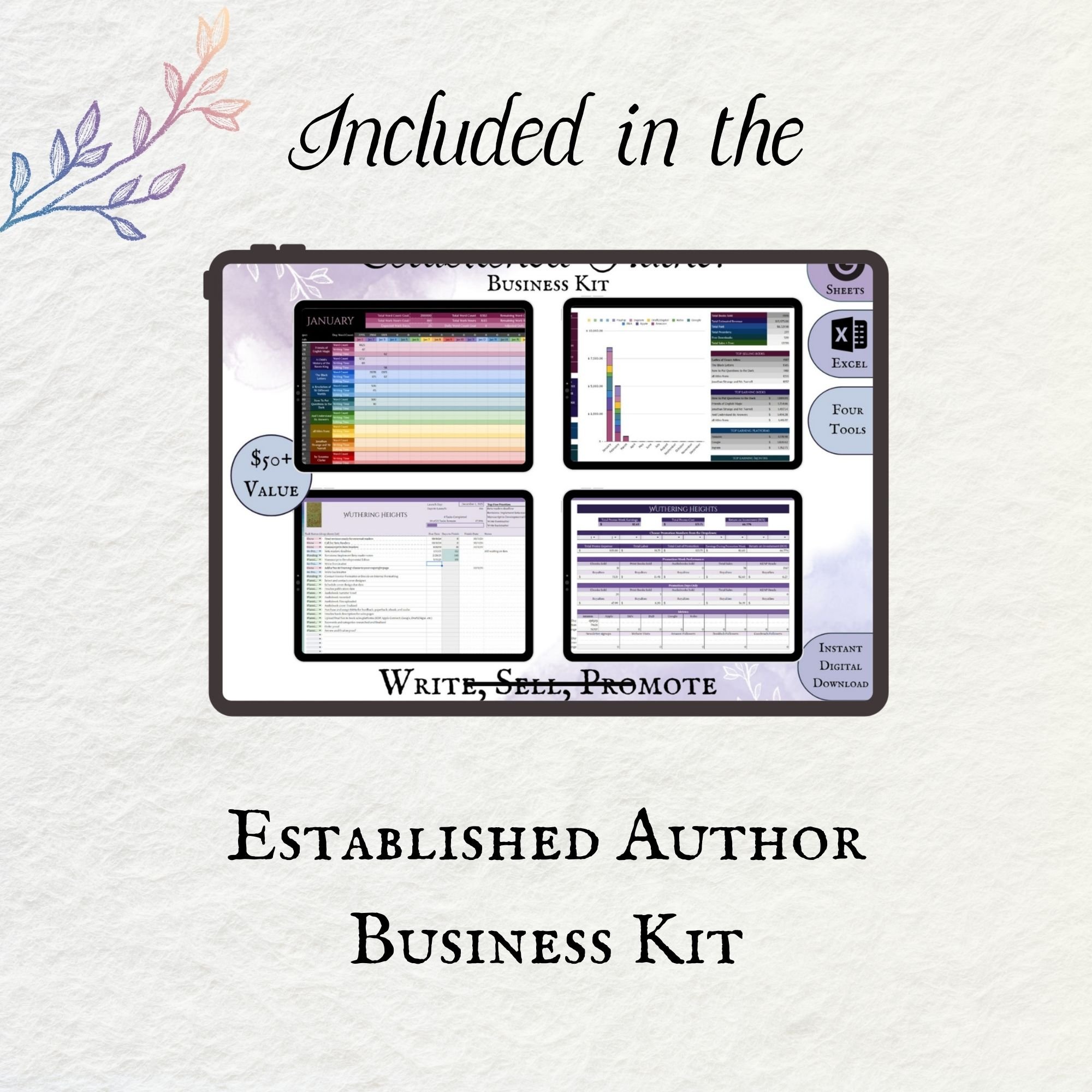 included in the established author business toolkit