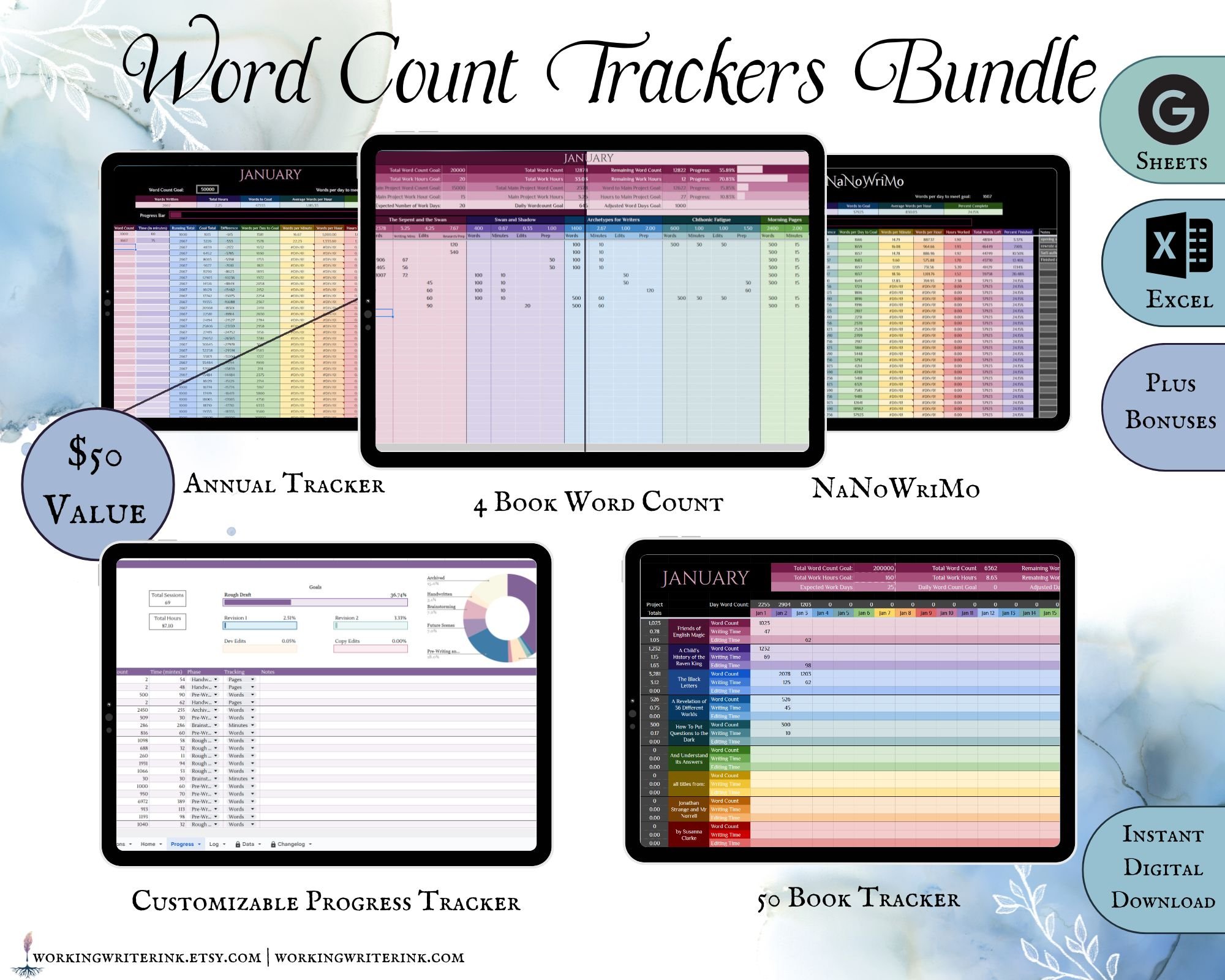 word count tracker bundle