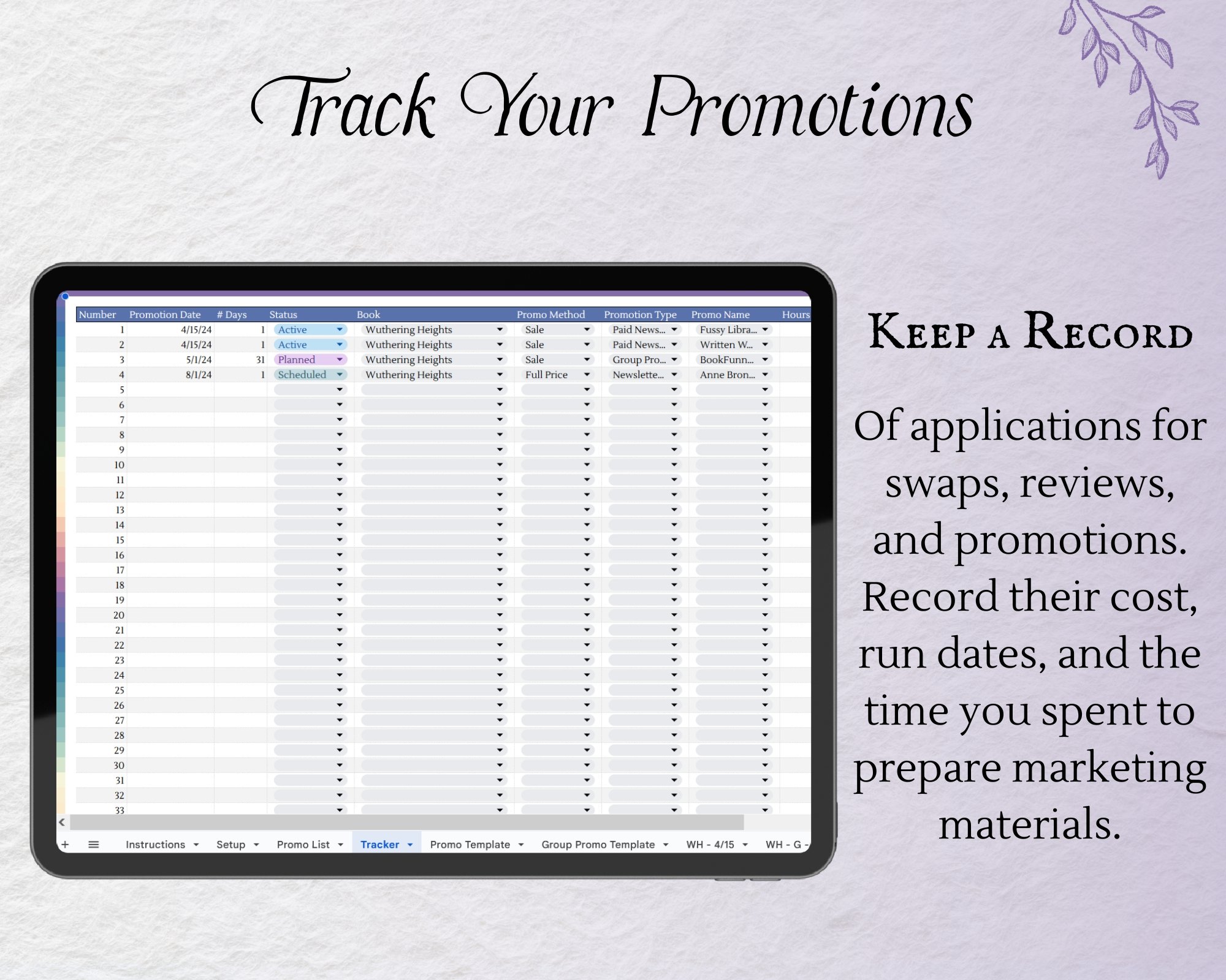 track your book promotions