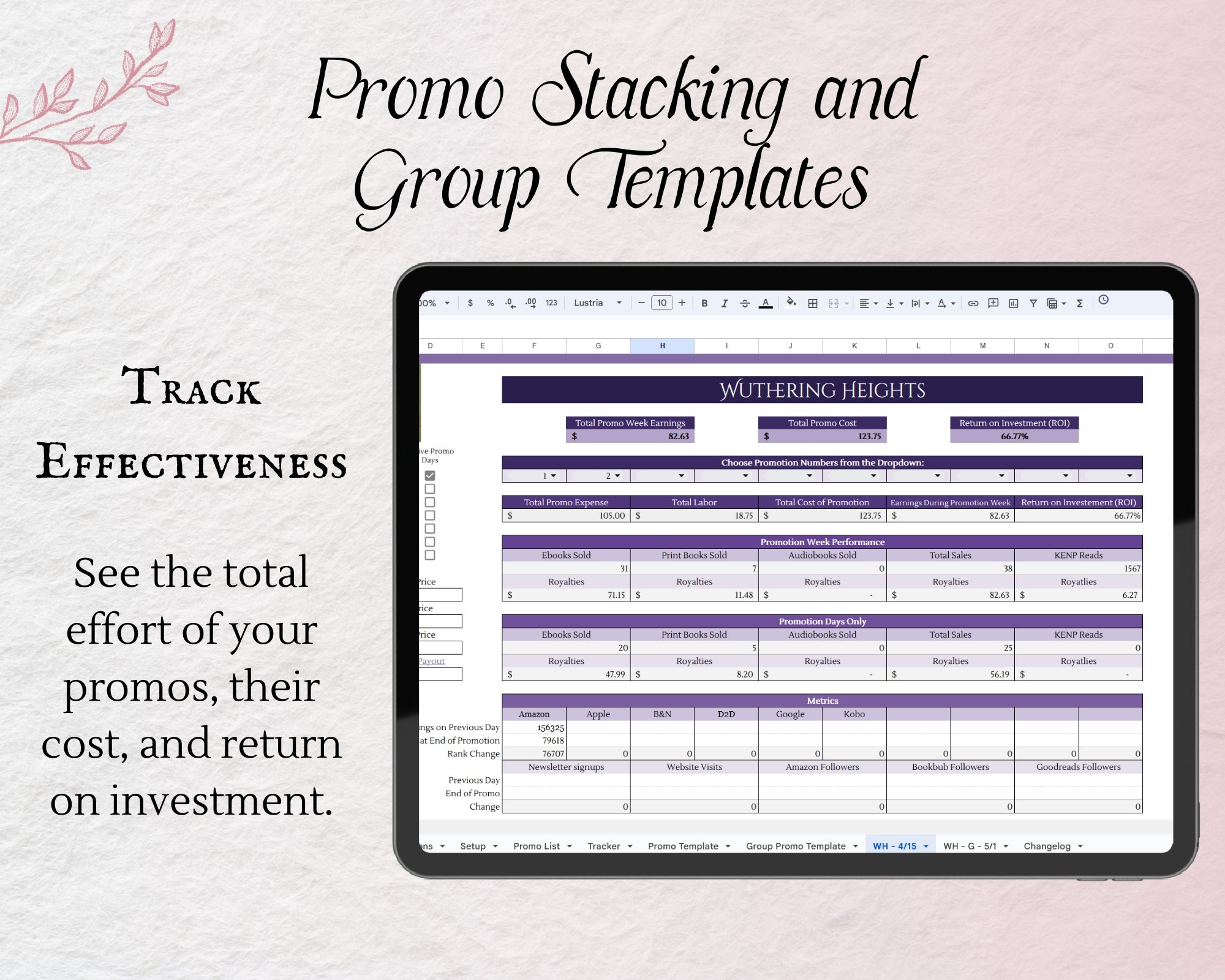 promo stacking and group promo templates