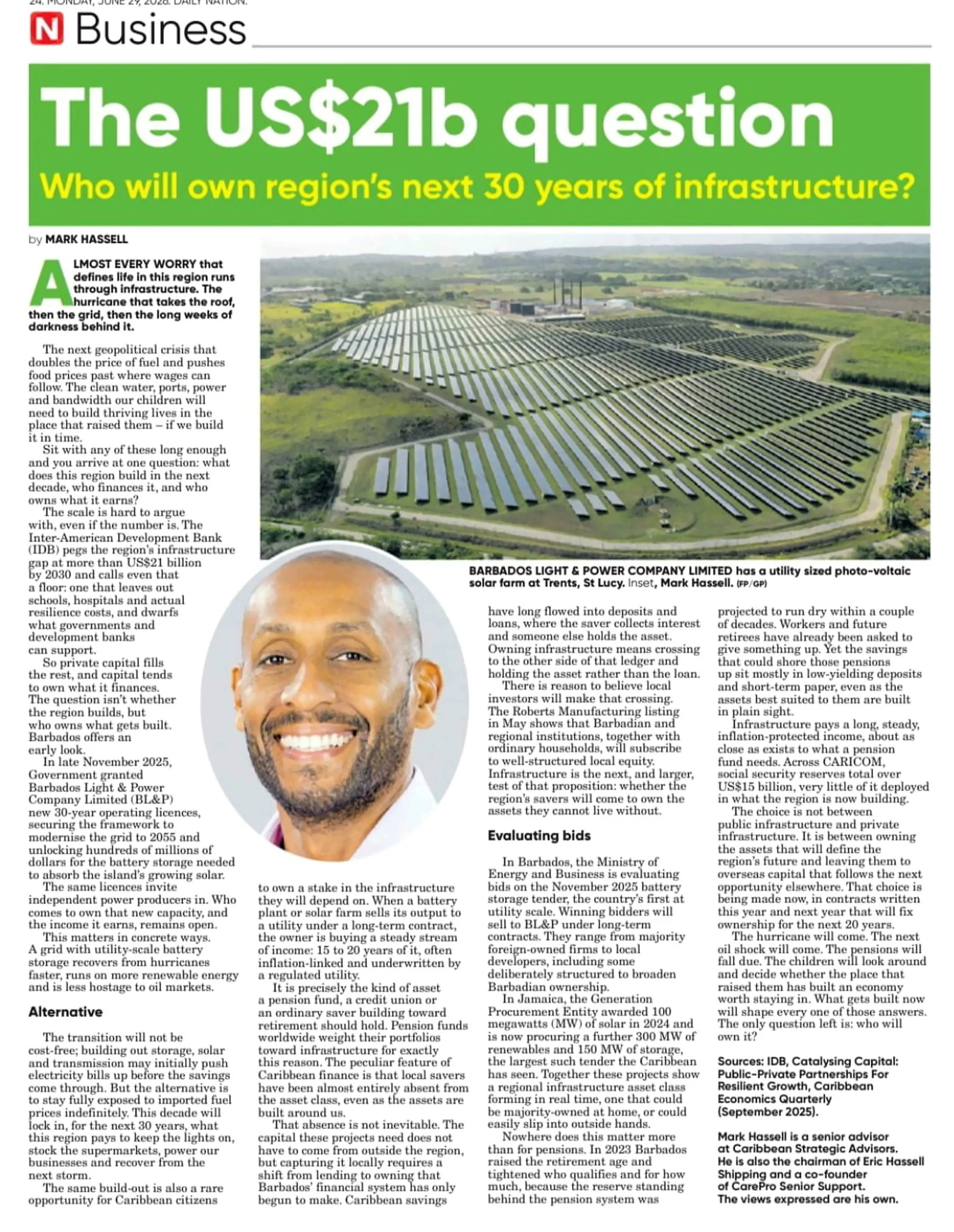 The US$21b Question: Who Will Own Region's Next 30 Years of Infrastructure?