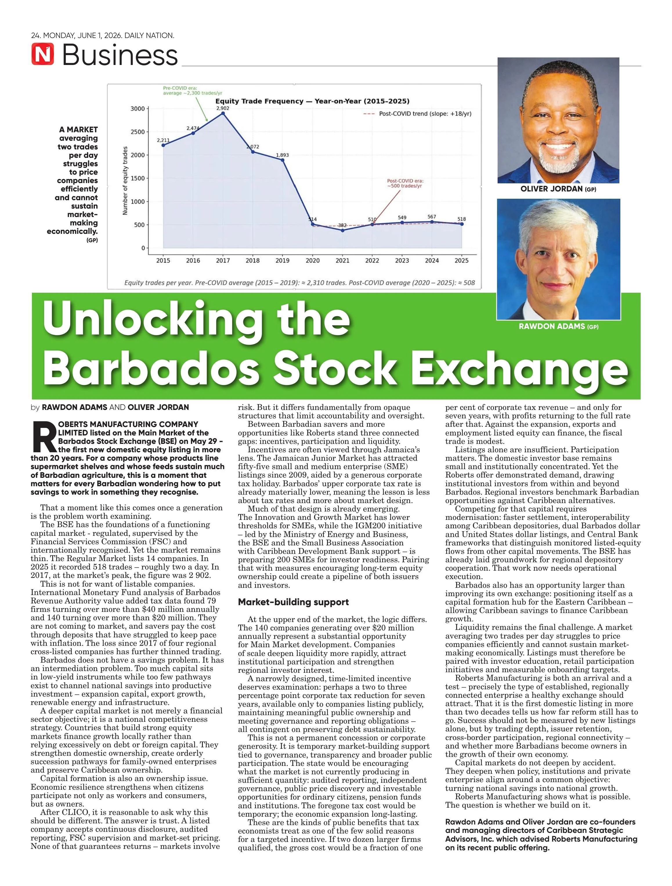 Unlocking the Barbados Stock Exchange