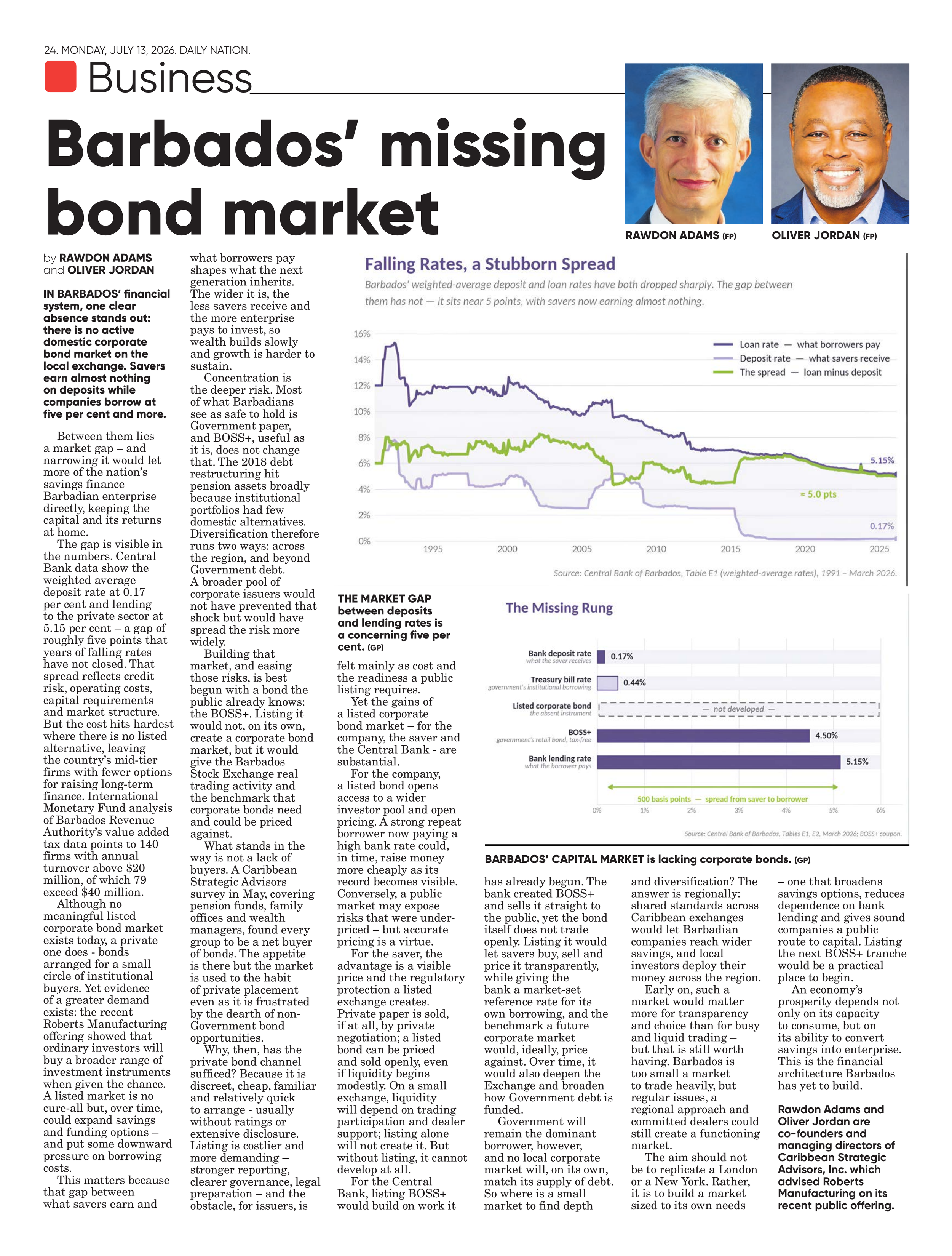 Barbados’ Missing Bond Market