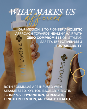 2 hands holding shampoo & conditioner