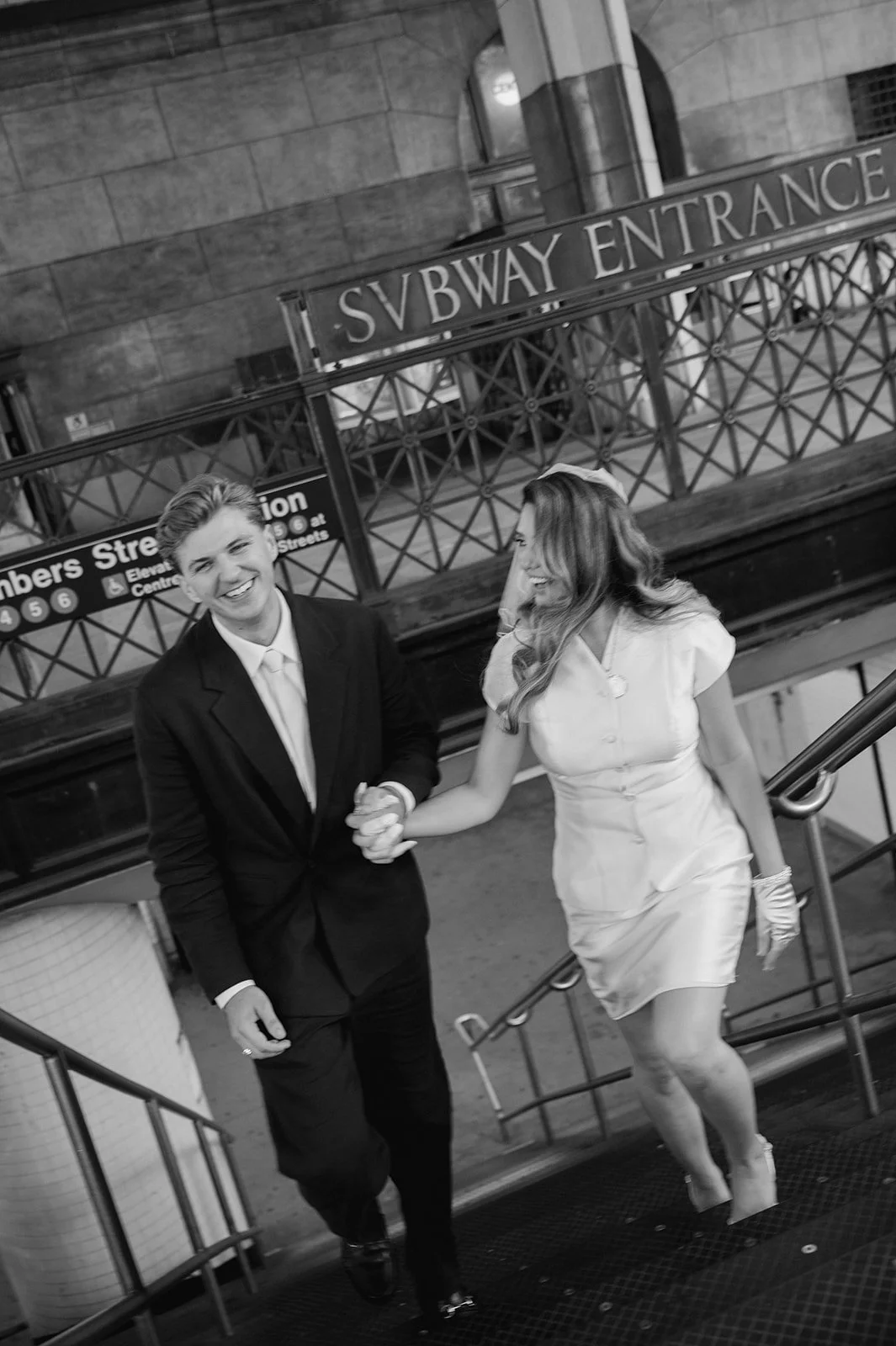 Newlyweds celebrating in New York City