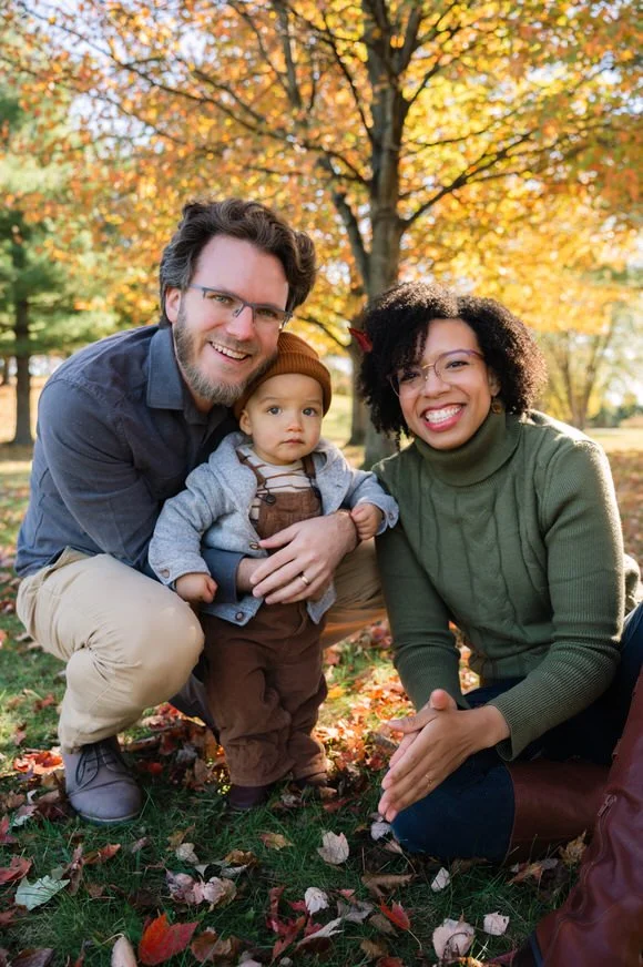 Family fall mini session at Liberty State Park