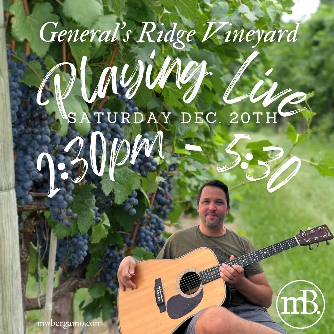 Headed to the NNK this weekend to see our good friends at @generalsridgevineyard Come enjoy their indoor tasting room, food and wide variety of Virginia wines. I&rsquo;ll be pickin songs from 2:30 to 5:30 if you can make it! ✌🏼❤️