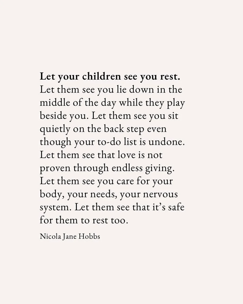 Let them see you rest. 🙏🏻

@nicolajanehobbs