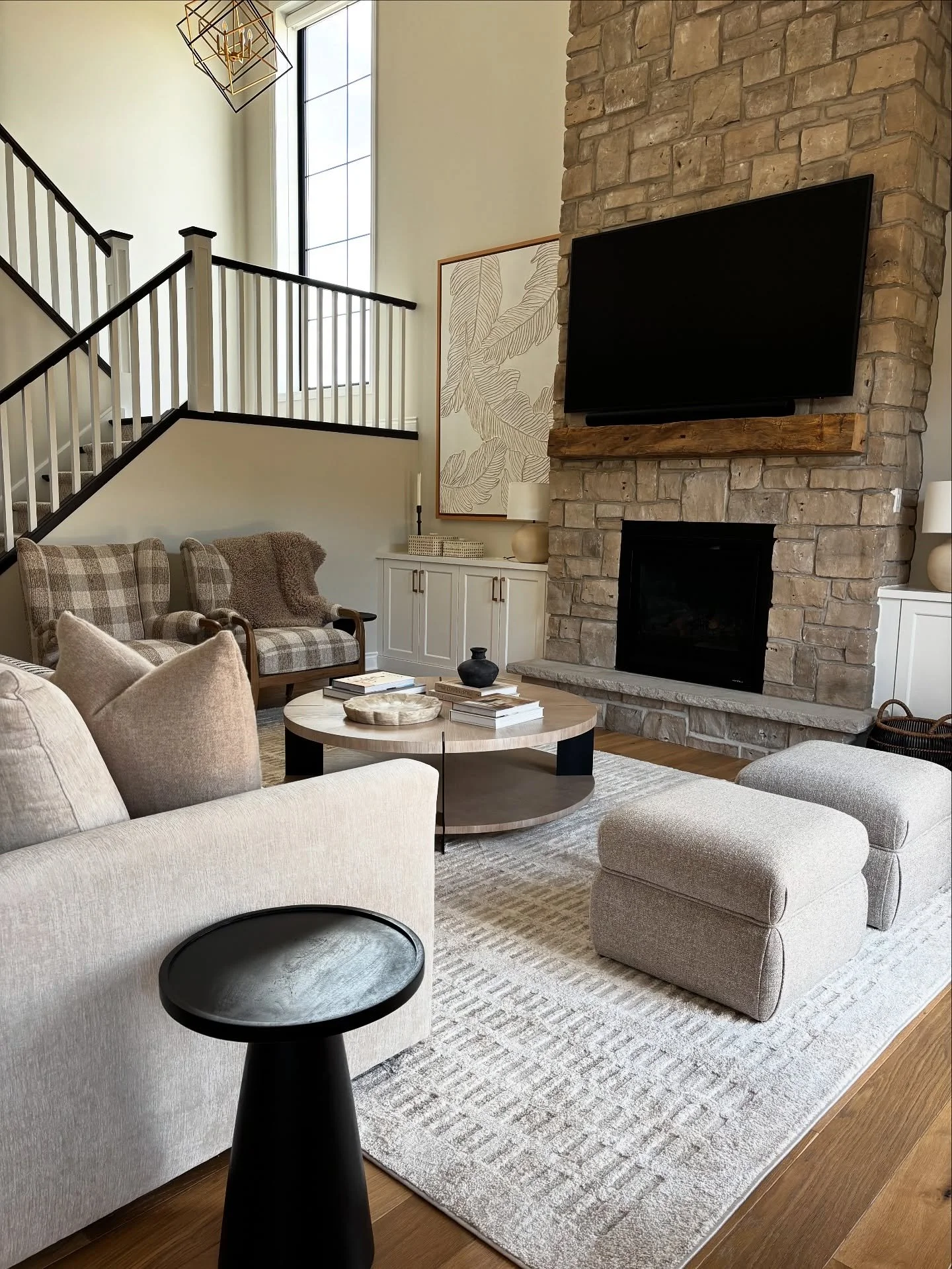 I can&rsquo;t resist posting another view of this gorgeous project. What&rsquo;s your favourite part? I think one of mine has to be the gorgeous plaid chairs, can&rsquo;t wait to hear yours!