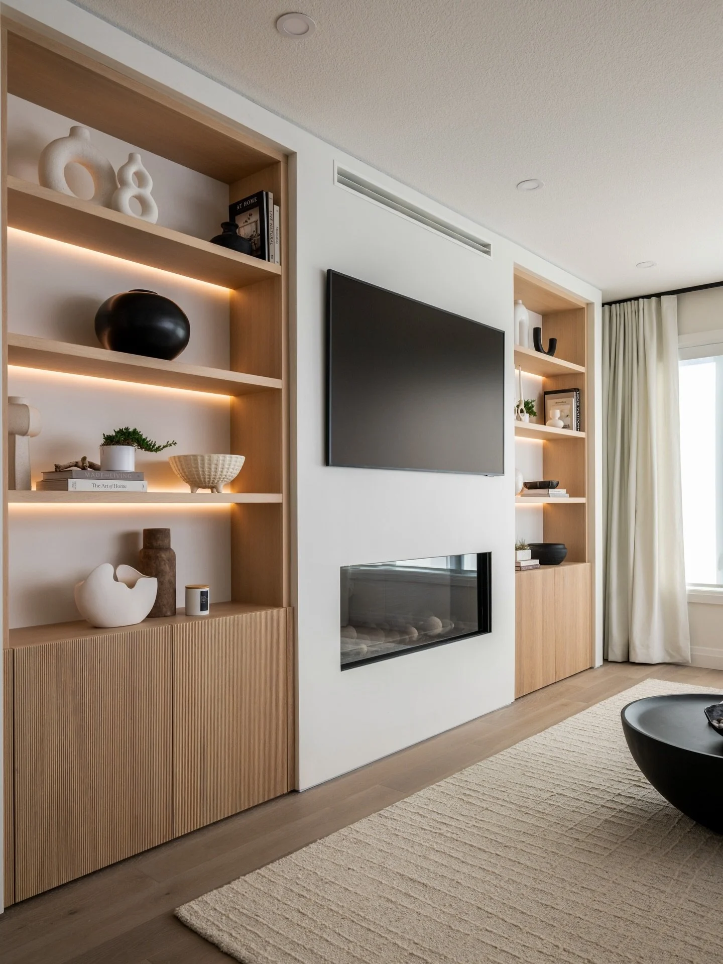 There&rsquo;s something so comforting about turning the lights on when winter nights get long. Hidden warm LEDs behind these shelves create a gentle, layered glow that makes every object feel like a little moment of calm. Perfect for curling up by th