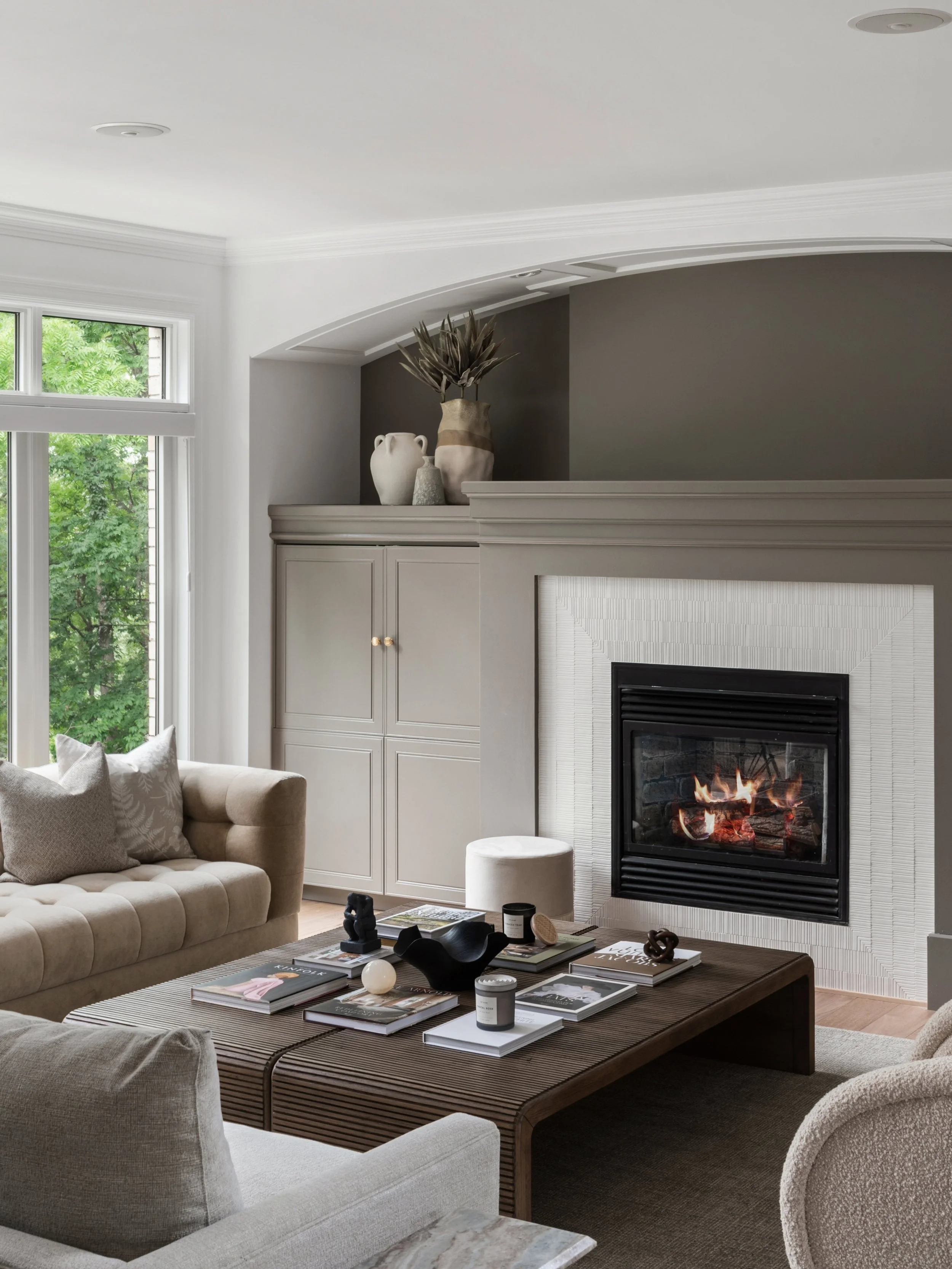 One of the biggest design myths? That neutrals need to be light.

Dark neutrals create beautiful contrast, highlight architectural details, and bring a sense of warmth and sophistication to a room. When balanced with layered textures and lighter furn