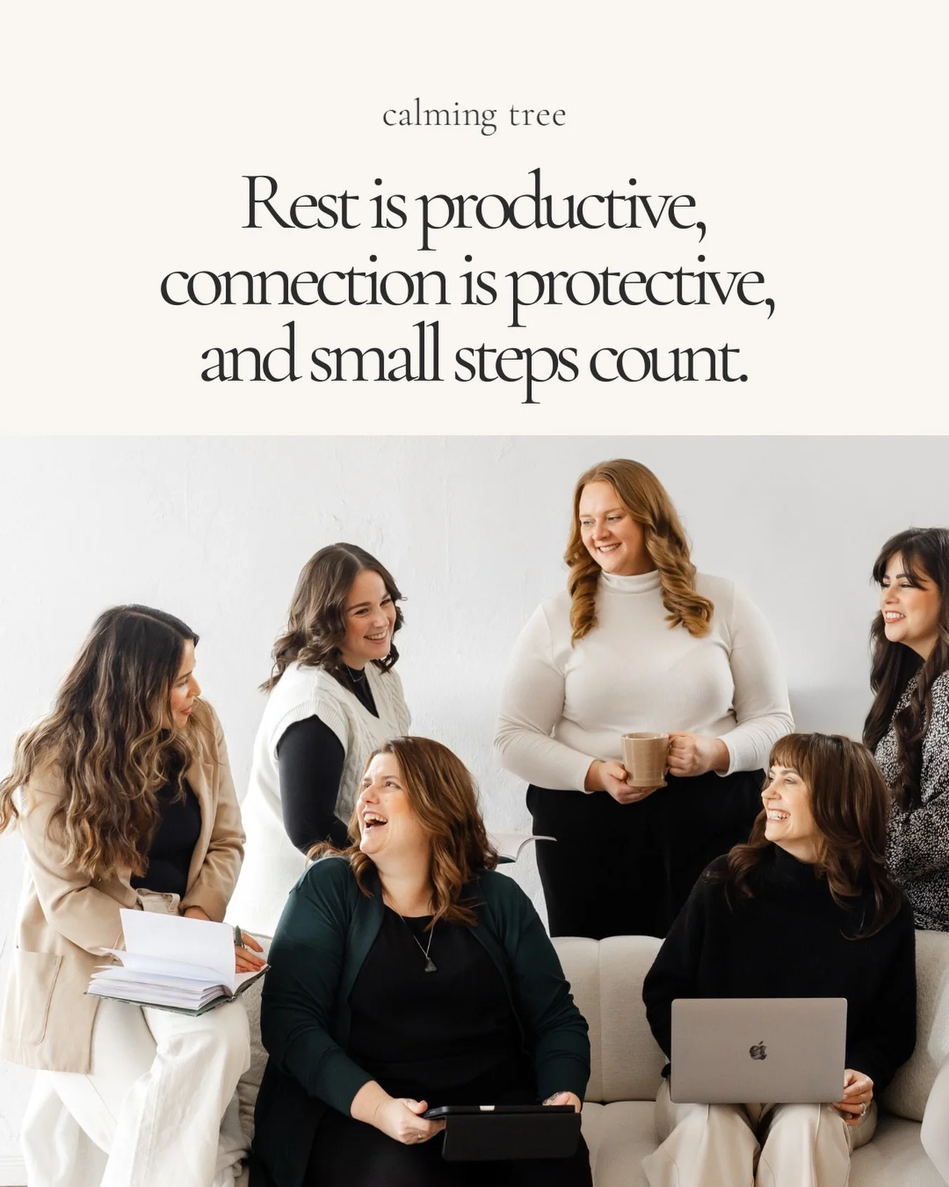 Happy holidays from all of us at Calming Tree.

As you move through the season, try not to disconnect from the people who bring you comfort.

Focus on connection, even in small ways: a call, a shared moment, a familiar voice.

You are allowed to rest