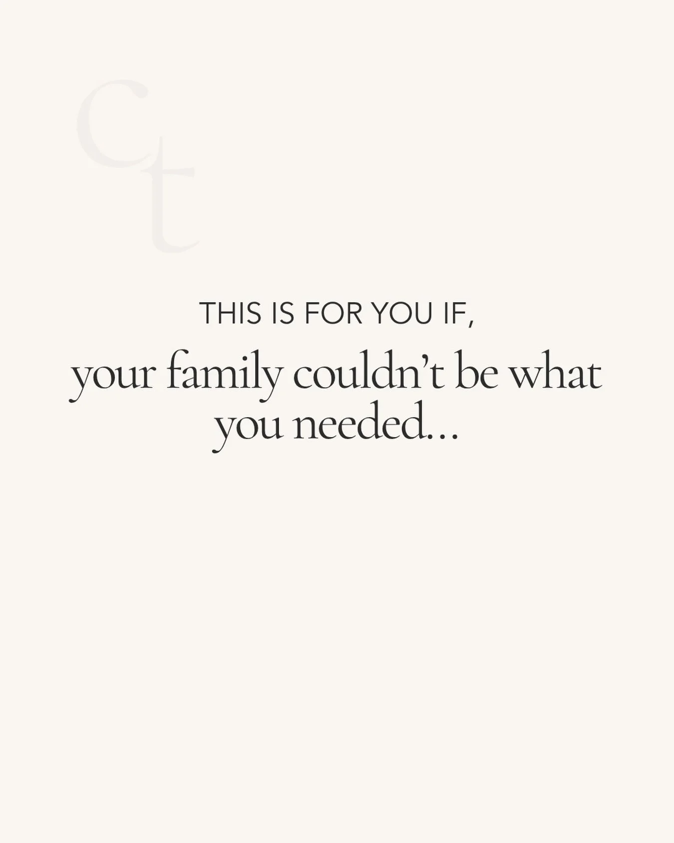 Not everyone gets the family they needed, and that&rsquo;s something that isn&rsquo;t talked about enough.

There&rsquo;s this quiet belief that the family you&rsquo;re born into is your safe place.

But, for a lot of people, that&rsquo;s not the rea