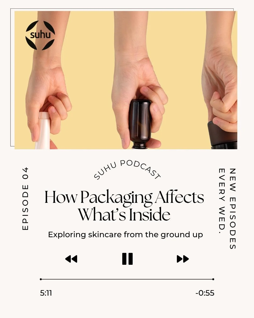 New podcast episode.

We spent this episode talking about something that&rsquo;s easy to overlook in skincare: packaging.

It&rsquo;s often treated as design or sustainability. In reality, it plays a direct role in how a product holds up over time.

