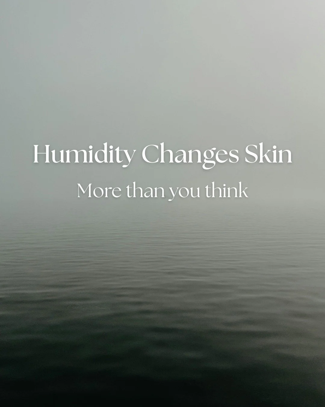 Humidity changes how your skin behaves

Your skin does not respond the same way in every environment.
Humidity shifts how much water your skin holds and how your barrier functions.

In higher humidity, water loss slows. Skin can feel more hydrated, b