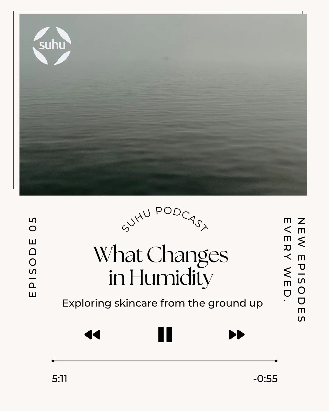A new episode on humidity and skin

Humidity changes how your skin holds and loses water.
That shift affects hydration, oil balance, and how your routine feels day to day.

In higher humidity, water loss slows and skin can feel more hydrated, but con