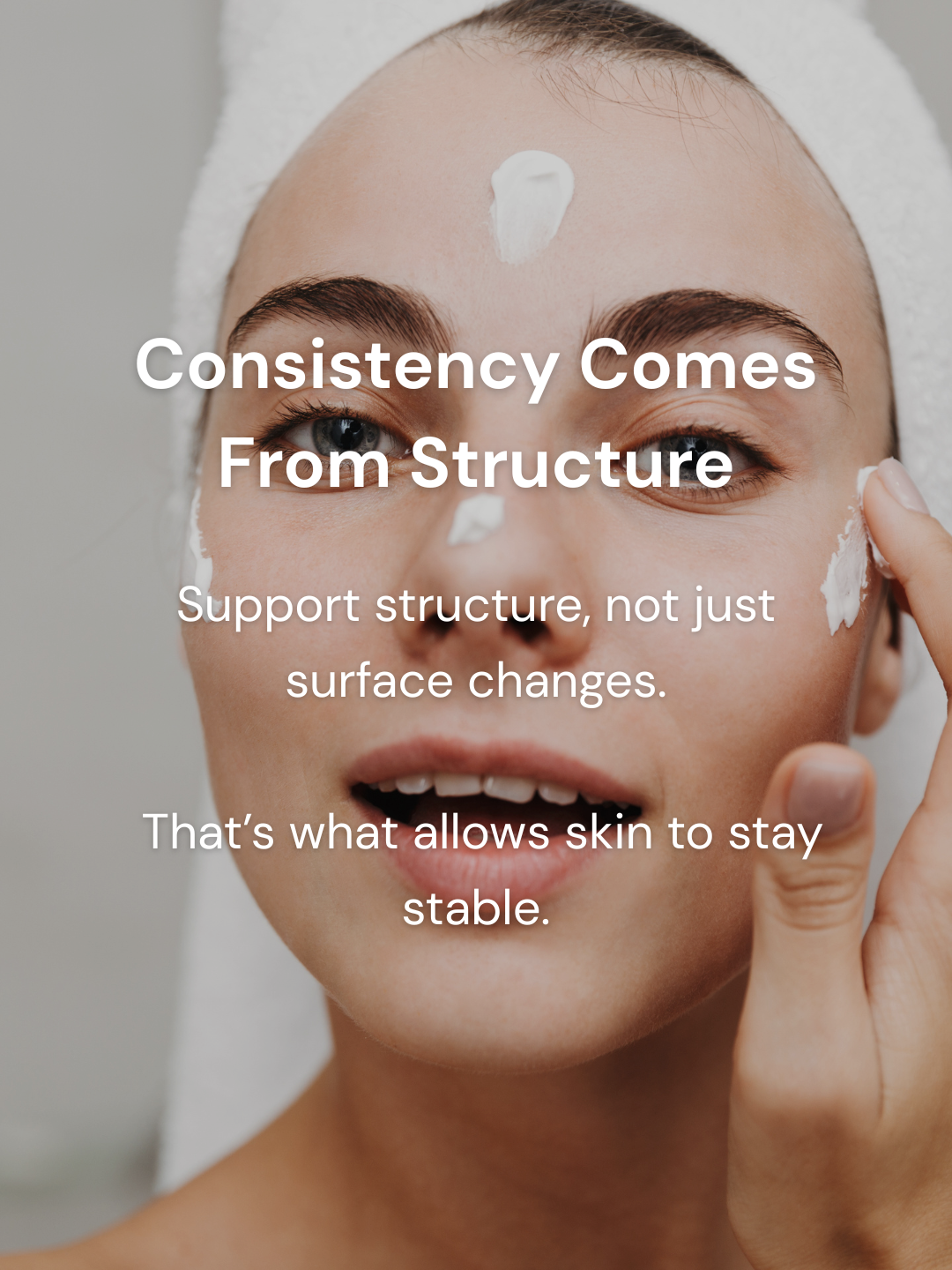 Minimal skincare product representing barrier support and long-term skin consistency