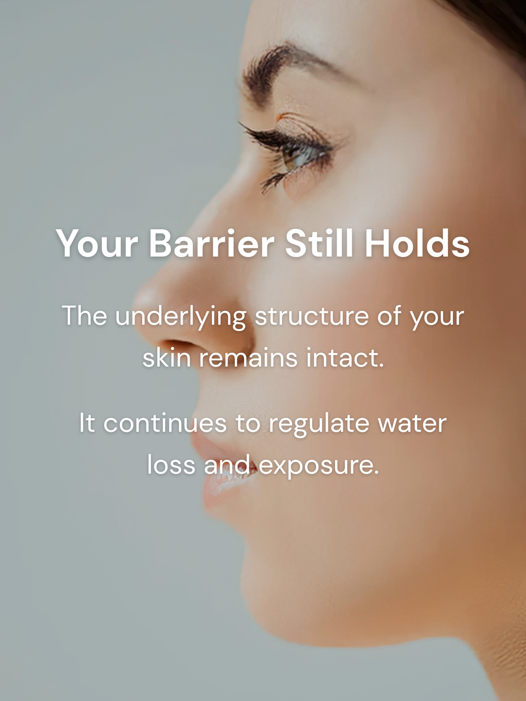 Healthy skin surface representing stable skin barrier despite changes in routine