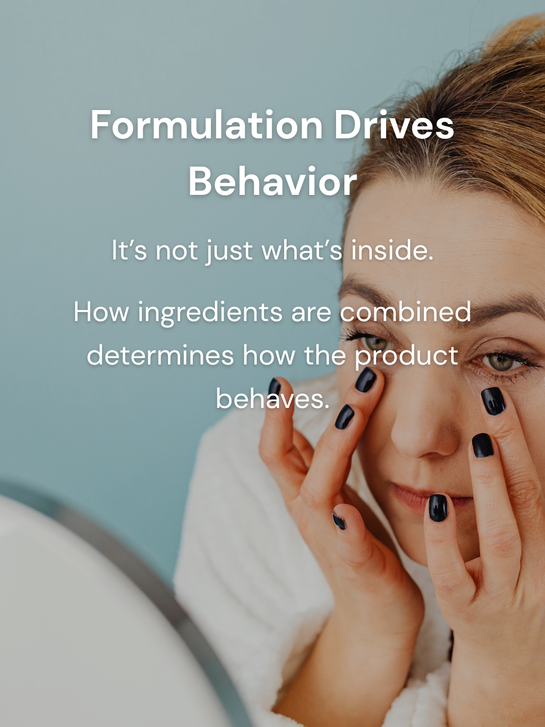 Skincare product texture being applied to skin illustrating how formulation affects performance