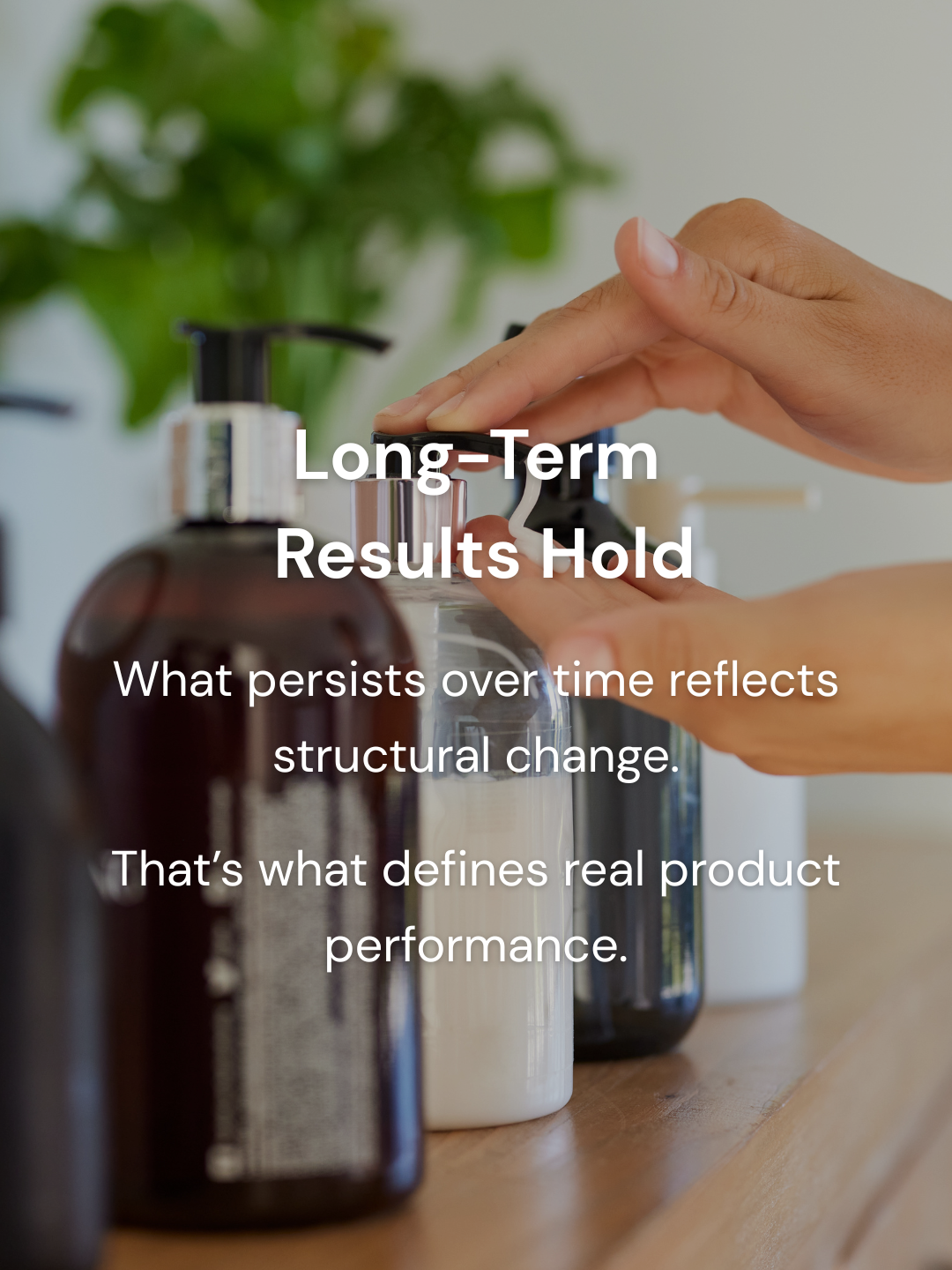 Partially used skincare container showing reduced product level over time
