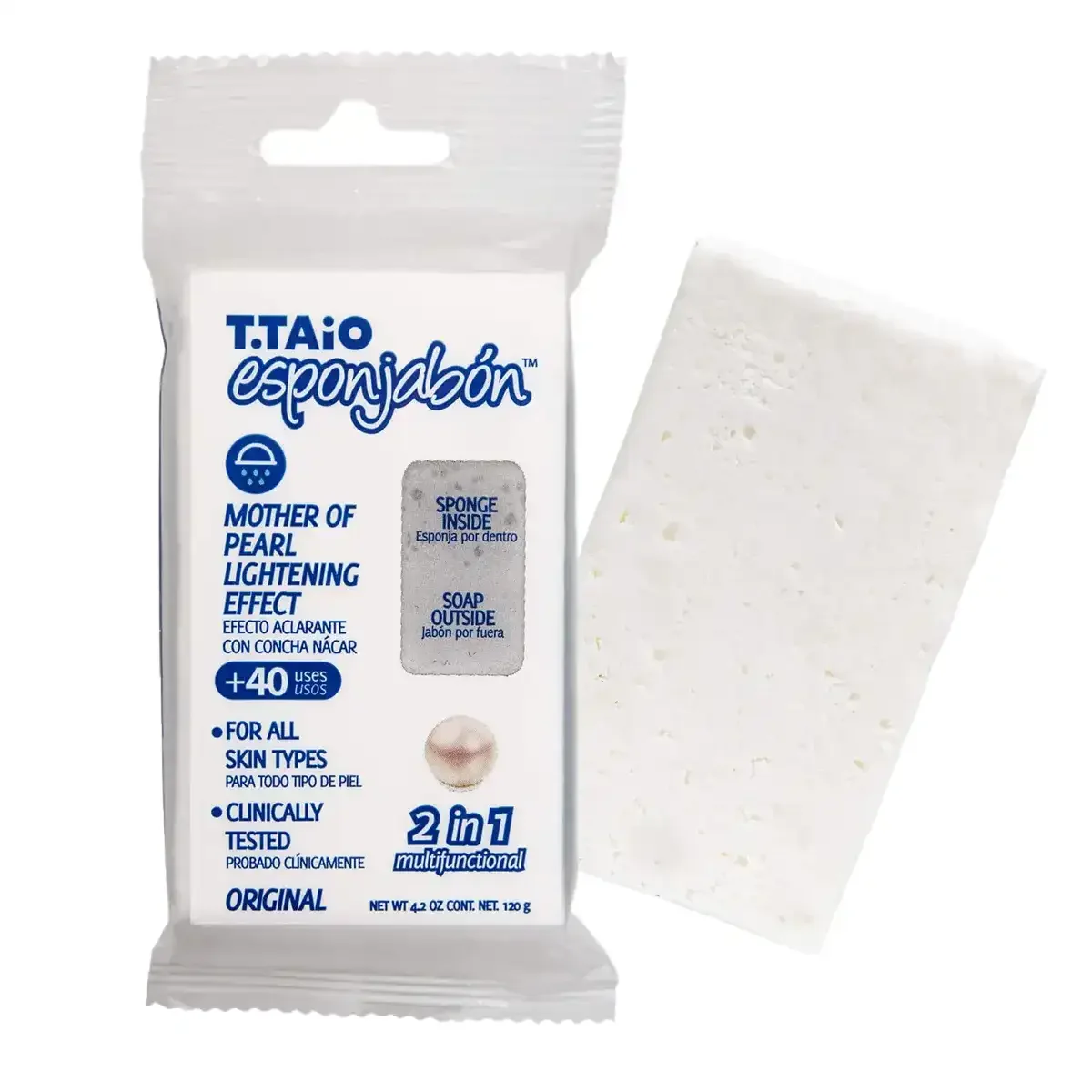 T.Taio Soap Sponge Mother of Pearl 120g