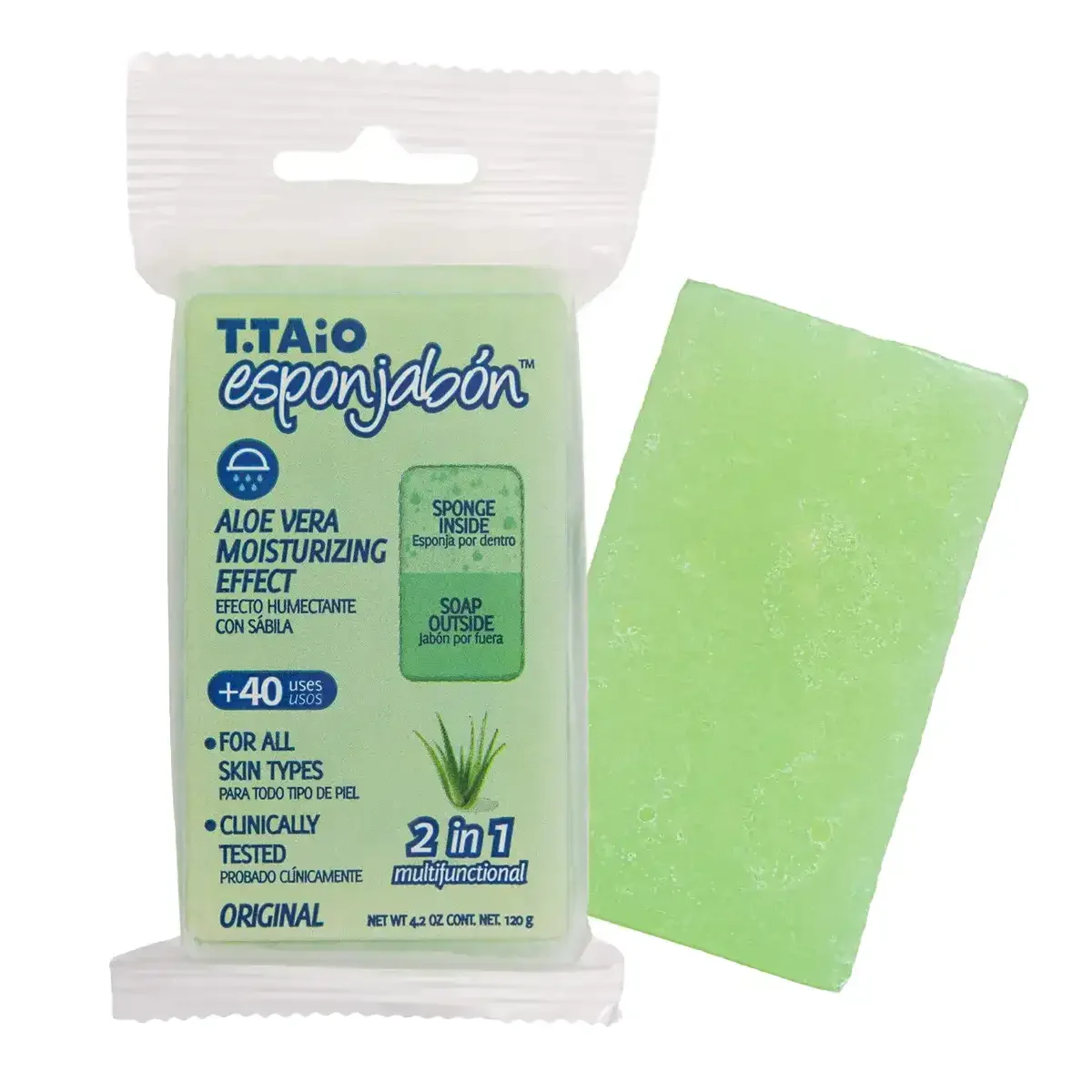 T.Taio Soap Sponge Aloe Vera 120g