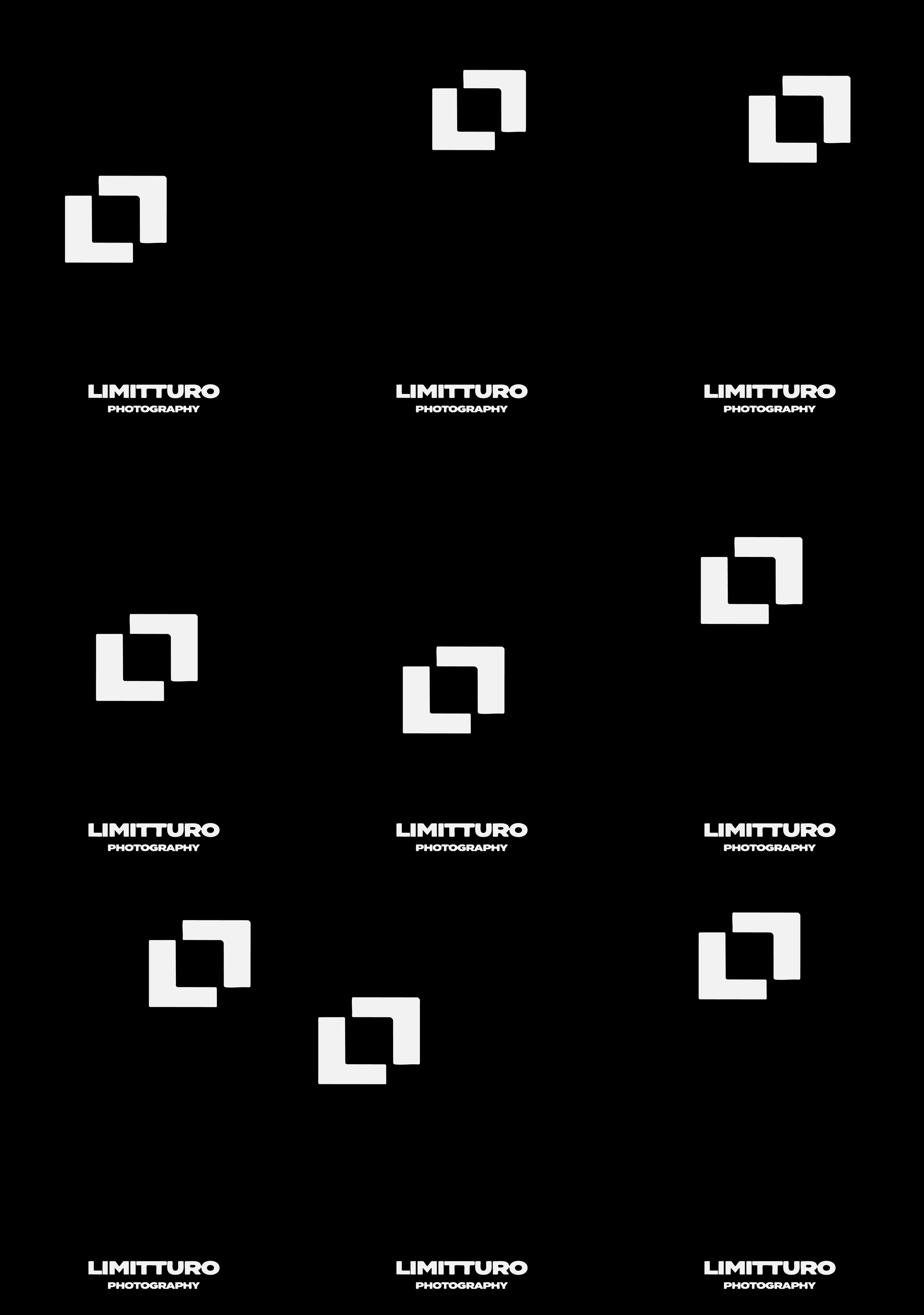 Black background with a repeating pattern of white logos and text that reads 'LIMITTURO PHOTOGRAPHY'.
